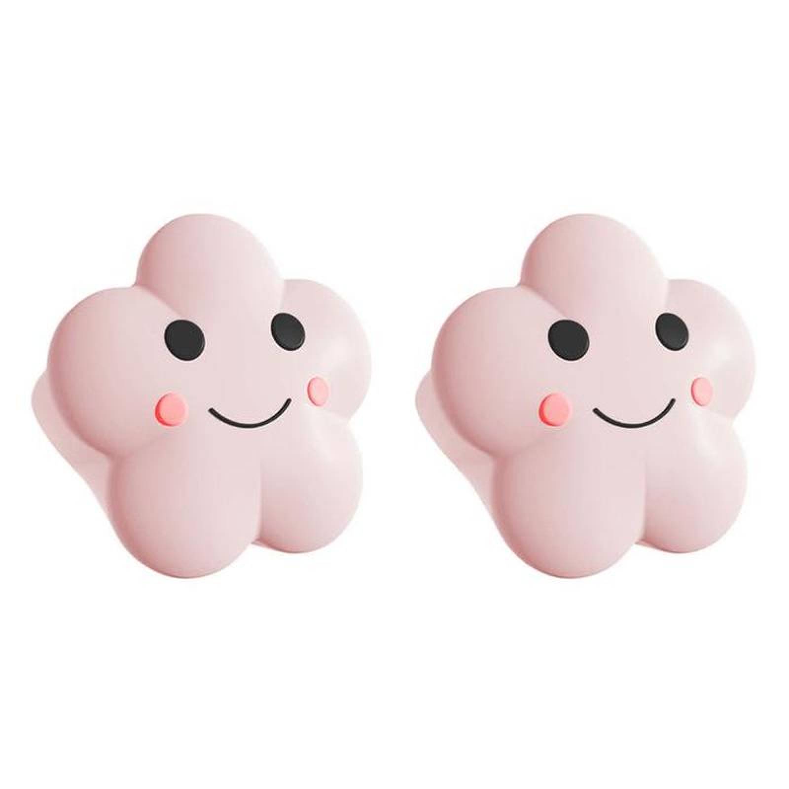 Protector de Esquina con Diseño MXOUD-002-1 2 Pzas Esquineros Diseño Nube 3,8x3,9cm Silicona Rosa, CloudyPink