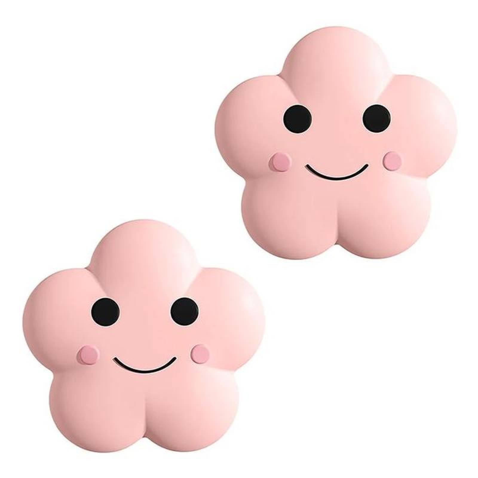 Protectores para Esquinas MXOUD-004-2 4 Pzas Esquineros Diseño Nube 3,8x3,9cm Silicona Rosa, CloudyPink