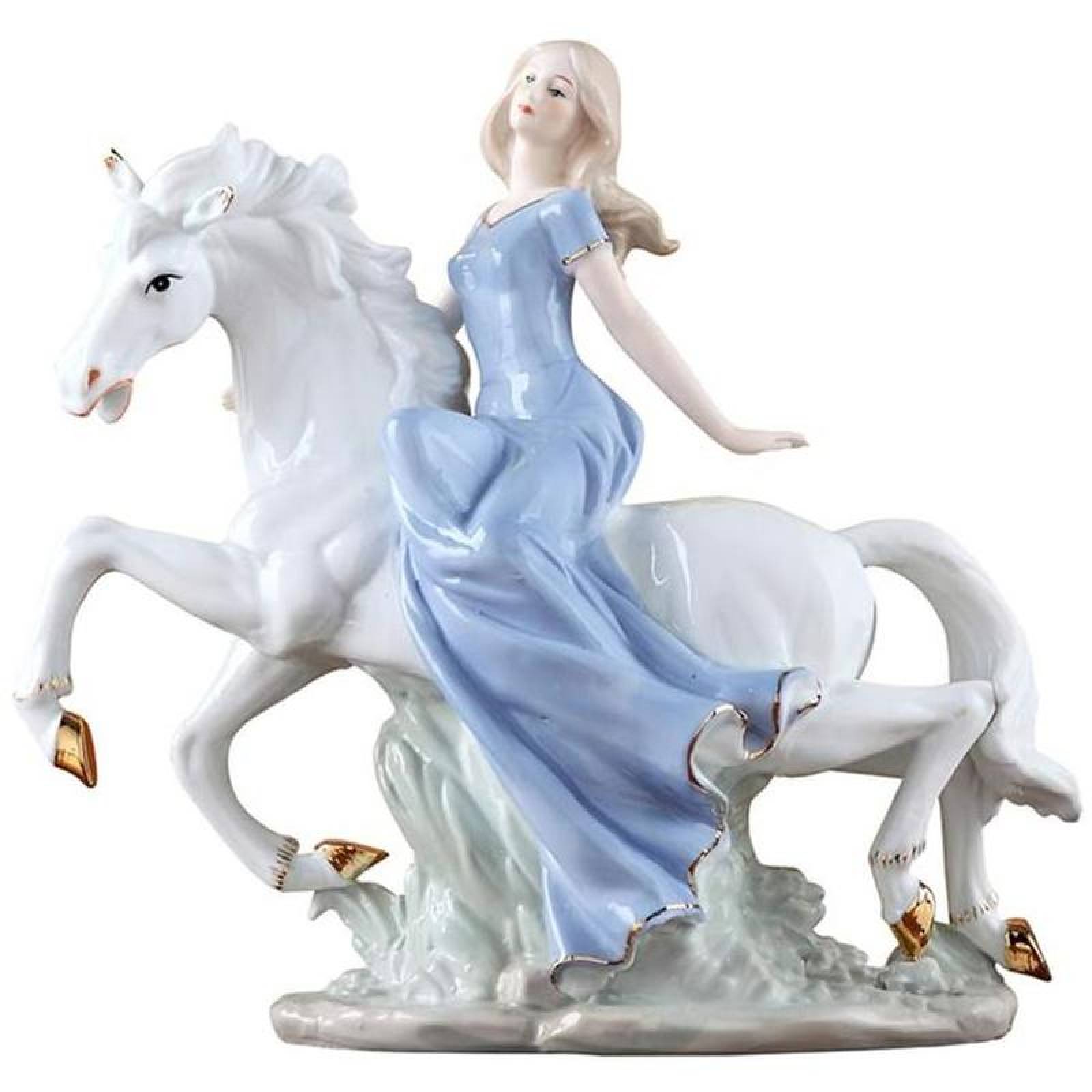 Figura cerámica elegante MXMGN-001-6 1 Pza 30x32x11cm Frente x Alto x Fondo Porcelana Artesanal MadameDiAngelo