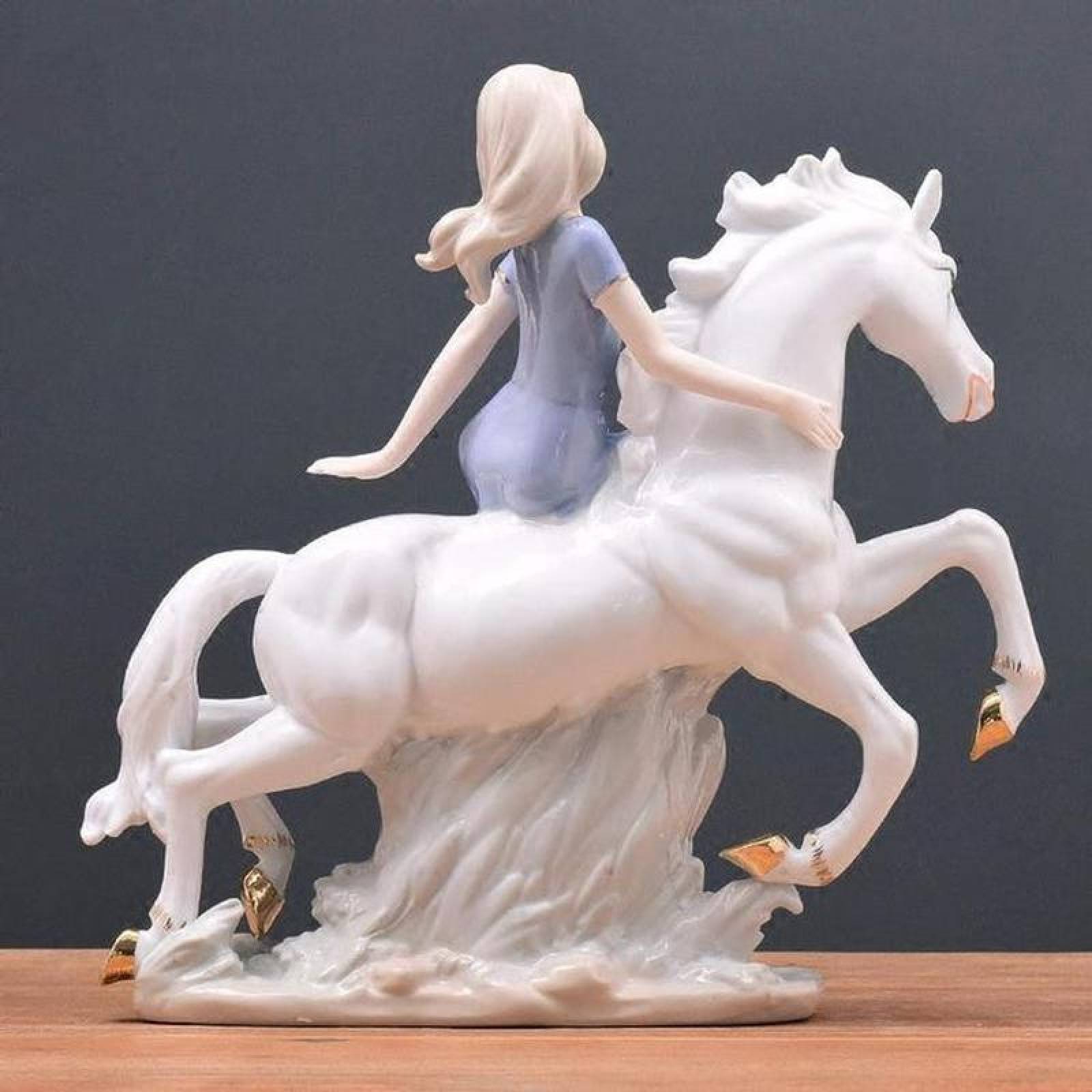 Figura cerámica elegante MXMGN-001-6 1 Pza 30x32x11cm Frente x Alto x Fondo Porcelana Artesanal MadameDiAngelo