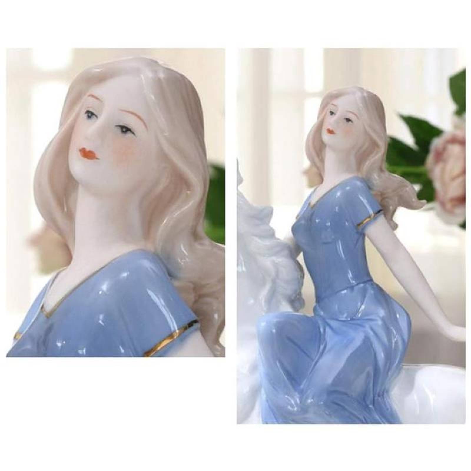 Figura porcelana gracia MXMGN-002-3 2 Pzas 30x32x11cm Frente x Alto x Fondo Porcelana Artesanal MadameDiAngelo