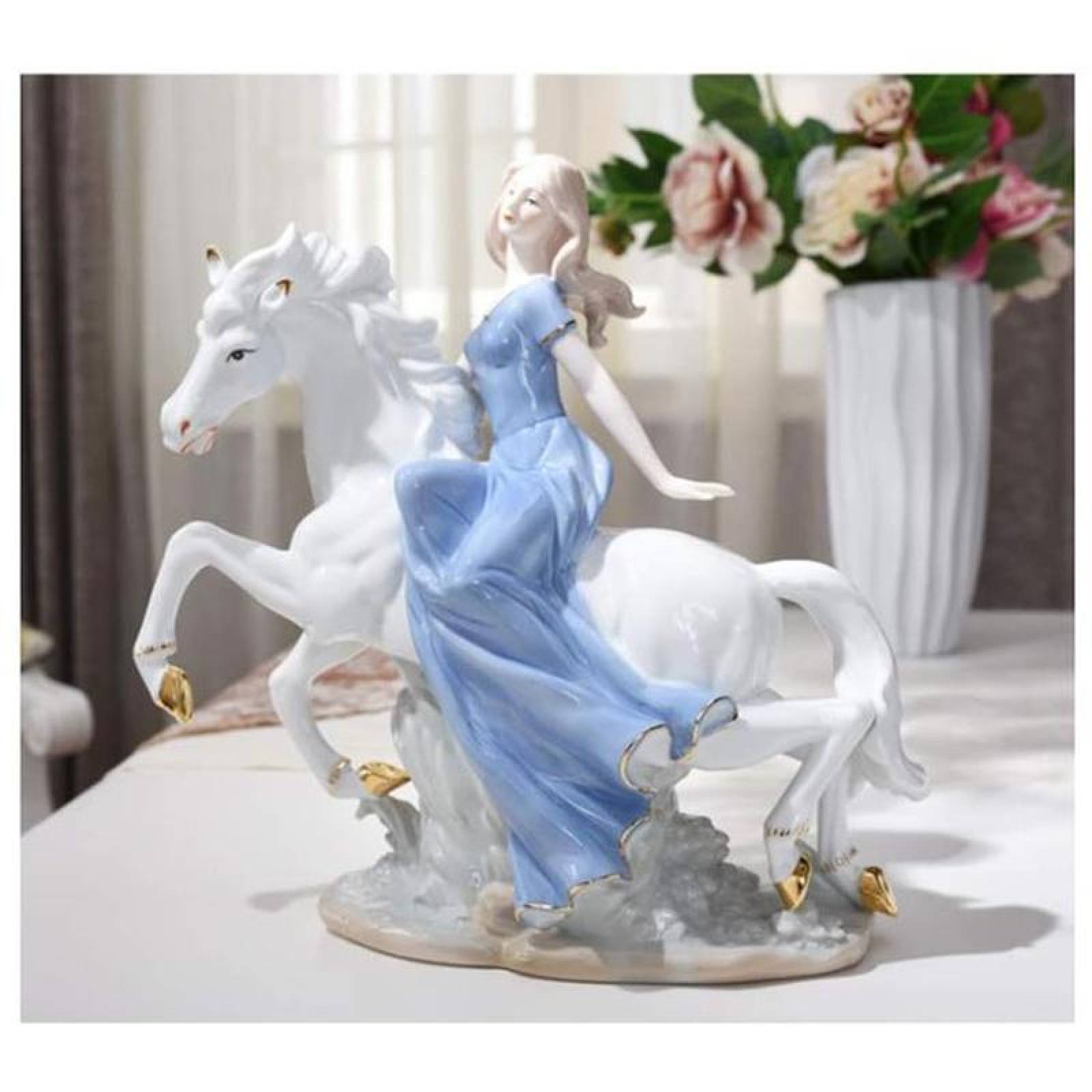 Figura porcelana gracia MXMGN-002-3 2 Pzas 30x32x11cm Frente x Alto x Fondo Porcelana Artesanal MadameDiAngelo