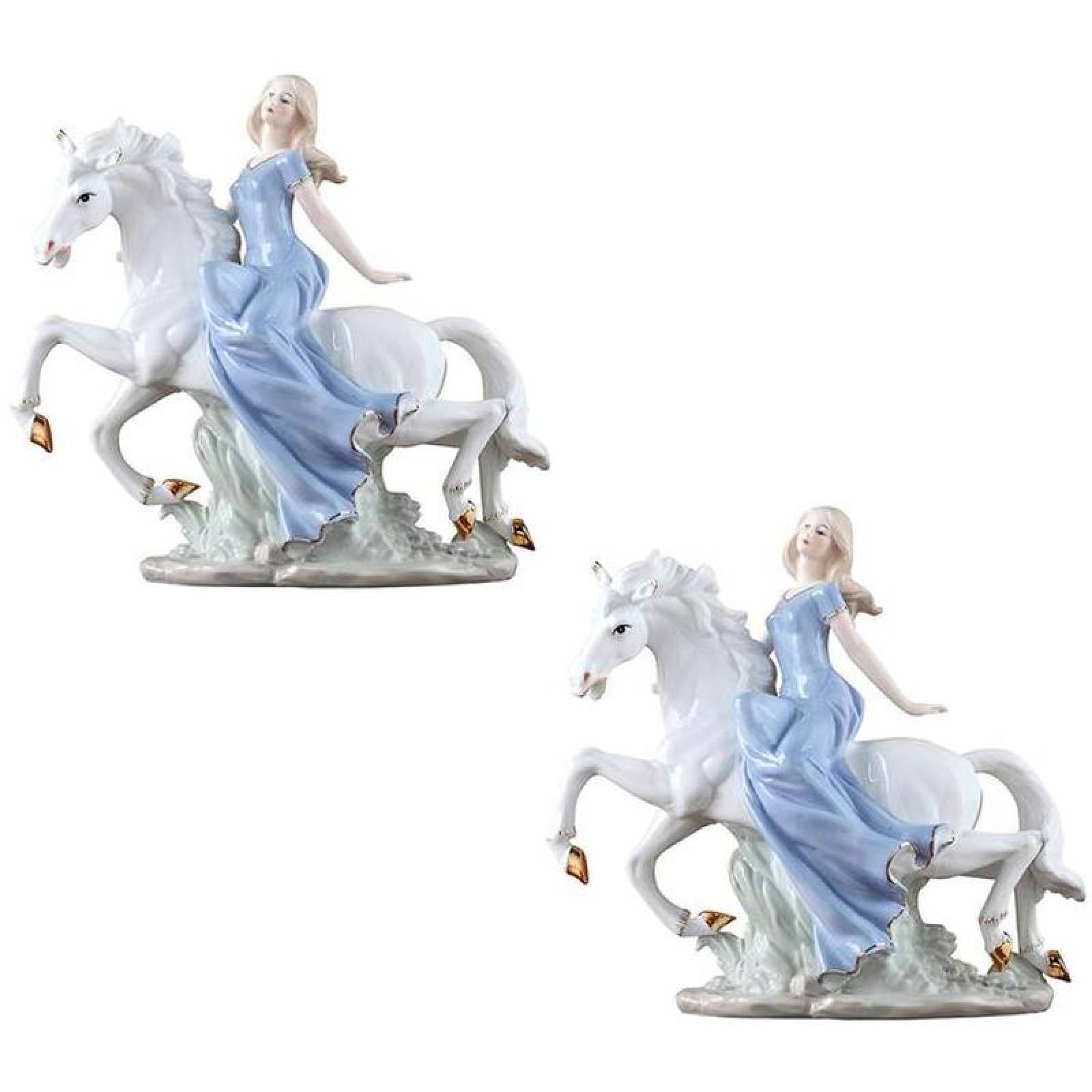 Escultura porcelana fina MXMGN-002-14 2 Pzas 30x32x11cm Frente x Alto x Fondo Porcelana Artesanal MadameDiAngelo