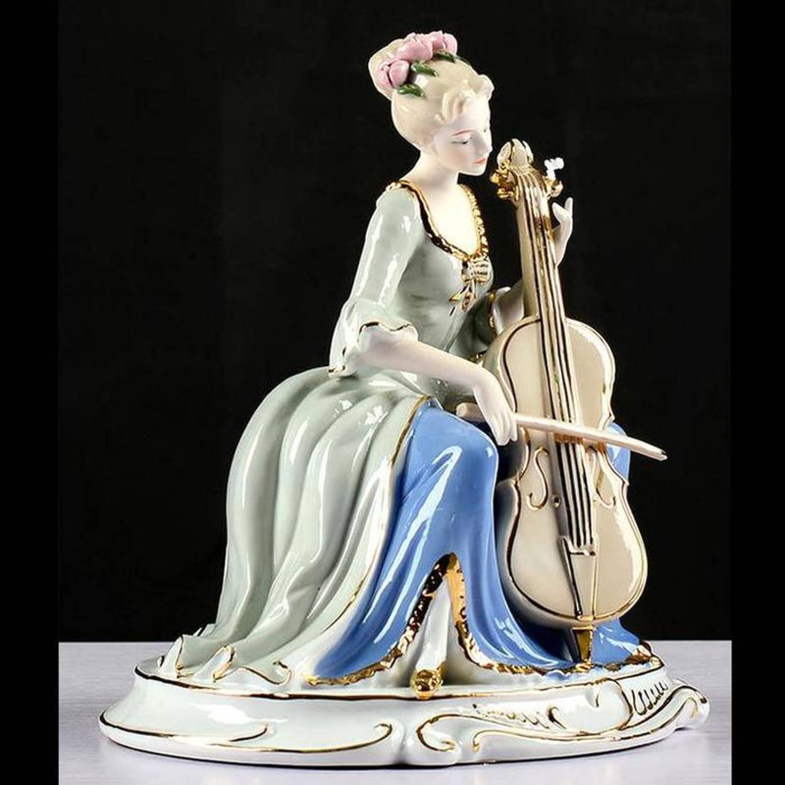 Figura porcelana gracia MXMMU-002-1 2 Pzas 20x23x20cm Frente x Alto x Fondo Porcelana Artesanal MadameCaruso