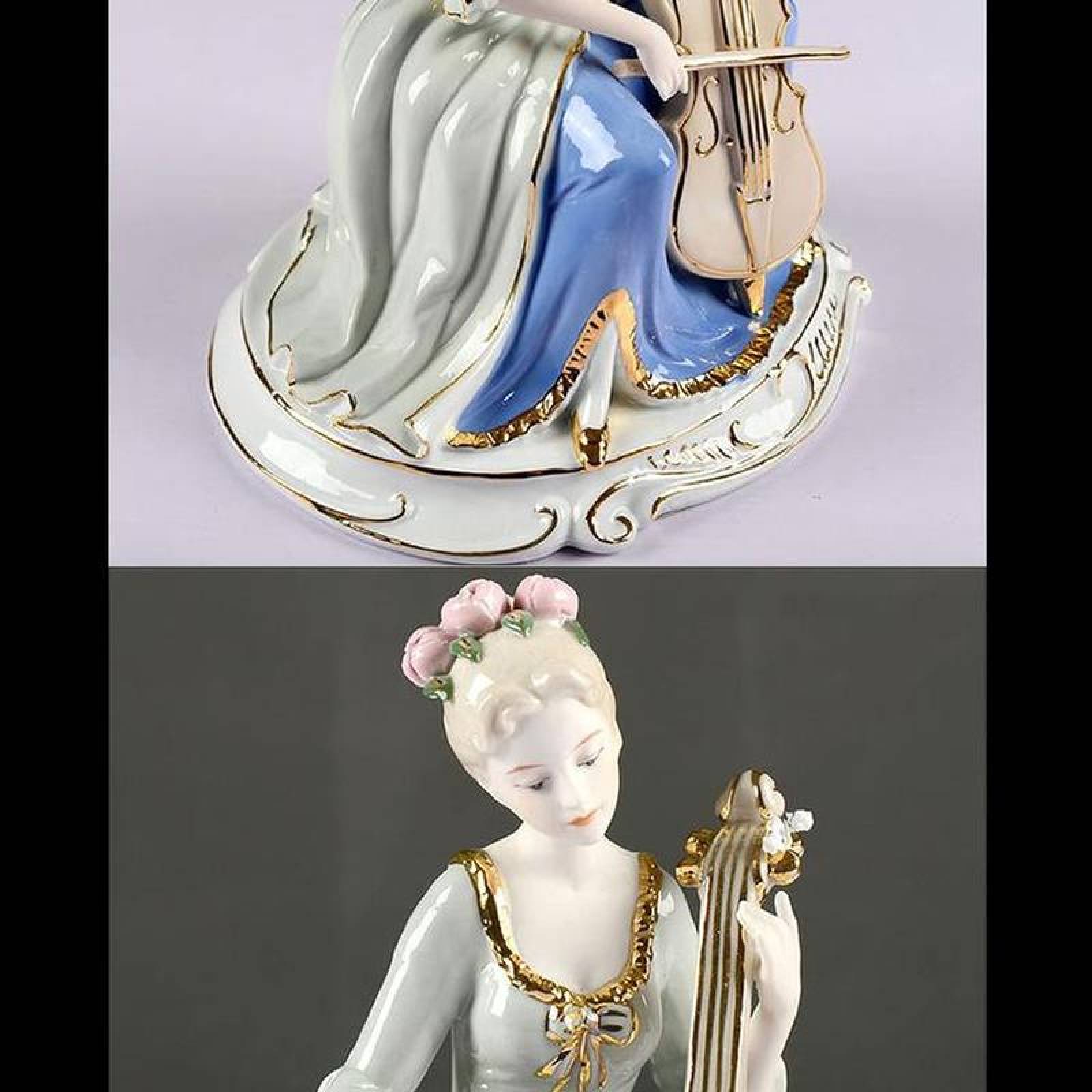 Escultura porcelana fina MXMMU-002-12 2 Pzas 20x23x20cm Frente x Alto x Fondo Porcelana Artesanal MadameCaruso