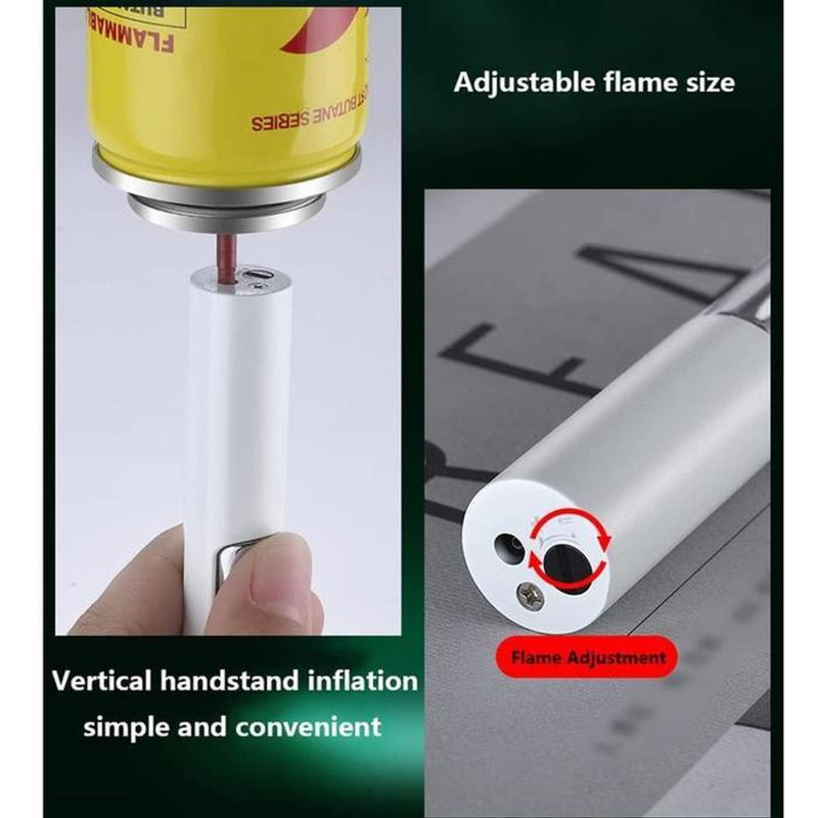 Encendedor Rellenable de Gas MXGLW-004-3 4 Pzas Blanco Luminoso Recargable Metal Gas Butano, GlowTorch