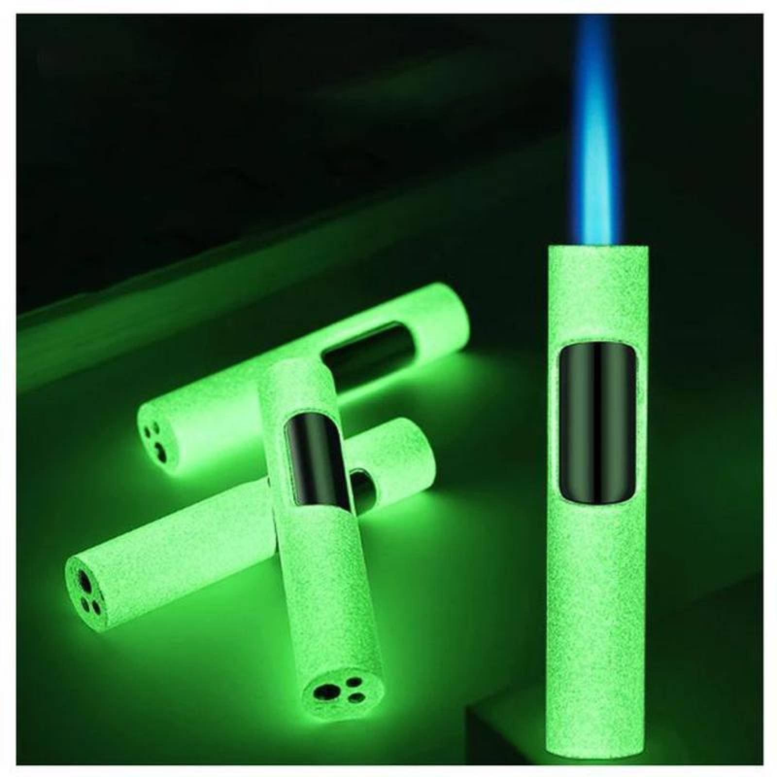 Encendedor Rellenable de Gas MXGLW-004-3 4 Pzas Blanco Luminoso Recargable Metal Gas Butano, GlowTorch