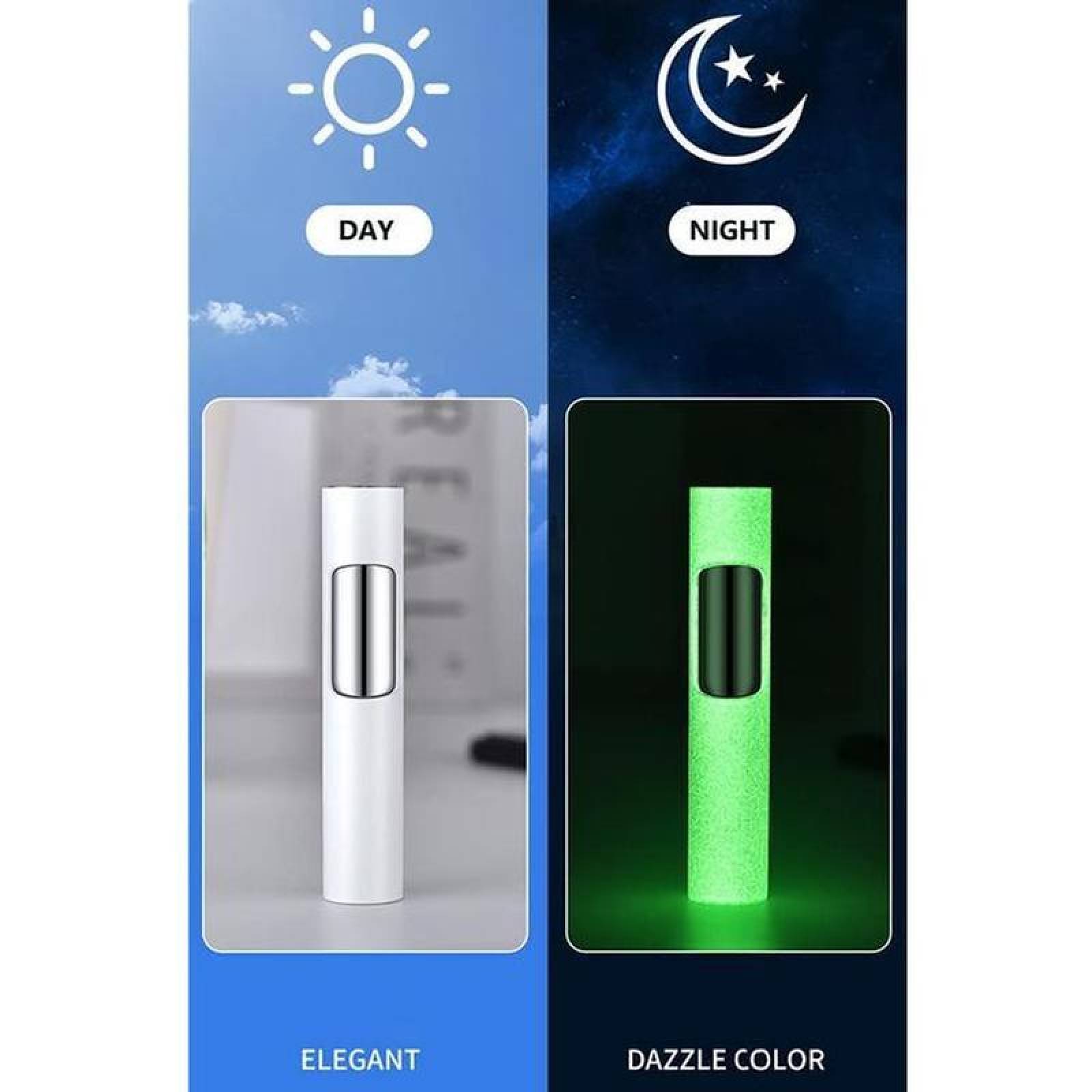 Mecheros de a Prueba de Viento MXGLW-004-5 4 Pzas Blanco Luminoso Recargable Metal Gas Butano, GlowTorch