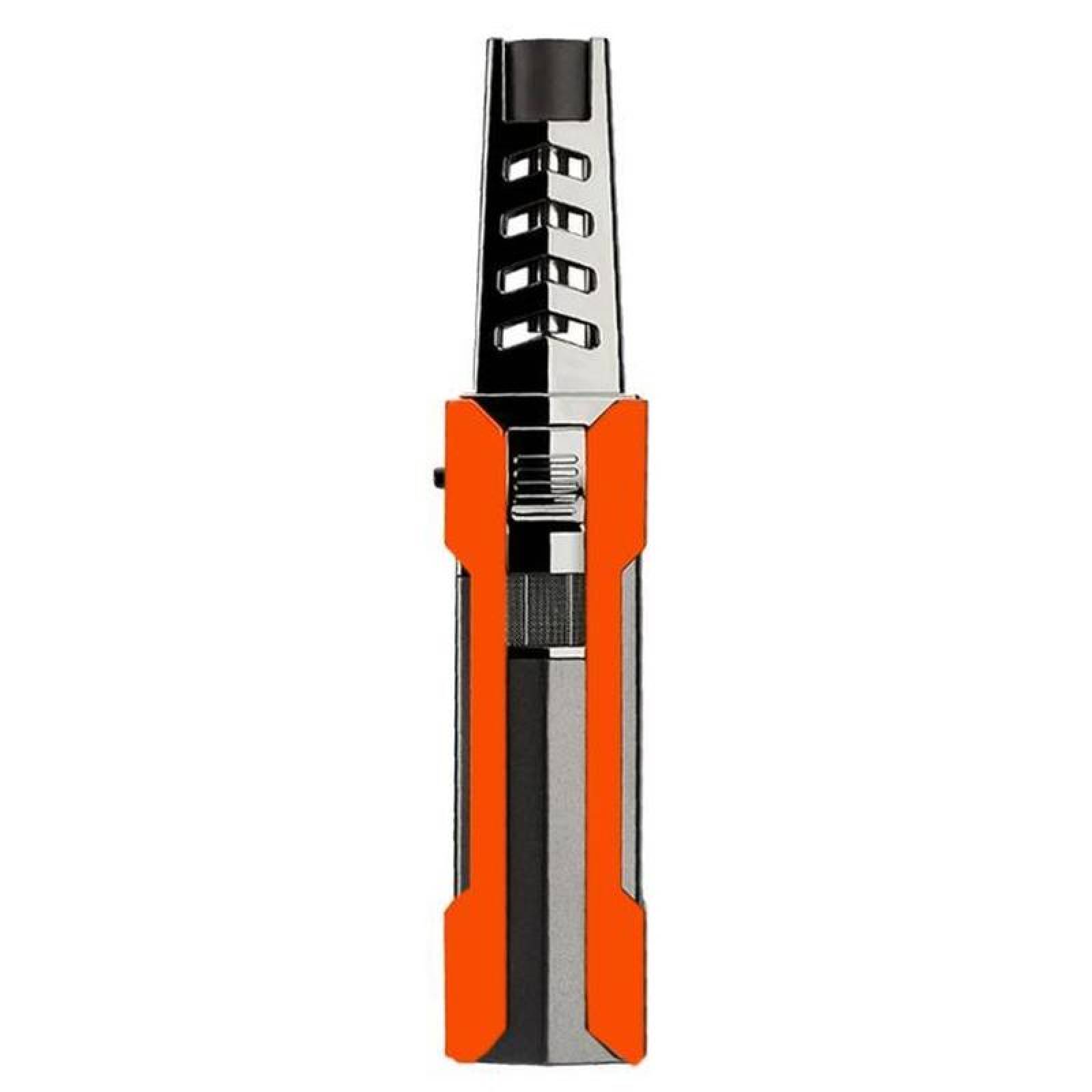 Encendedor MXLPG-001-6 1 Pza NaranjaNegro Recargable Metal Gas Butano, LighterProOrange