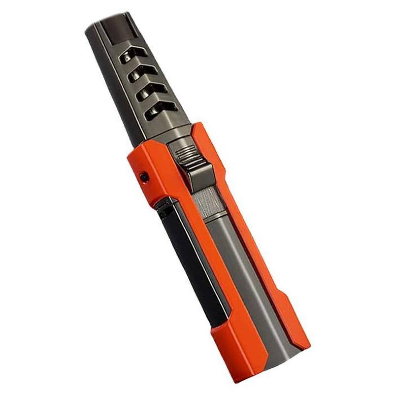 Encendedor MXLPG-001-6 1 Pza NaranjaNegro Recargable Metal Gas Butano, LighterProOrange