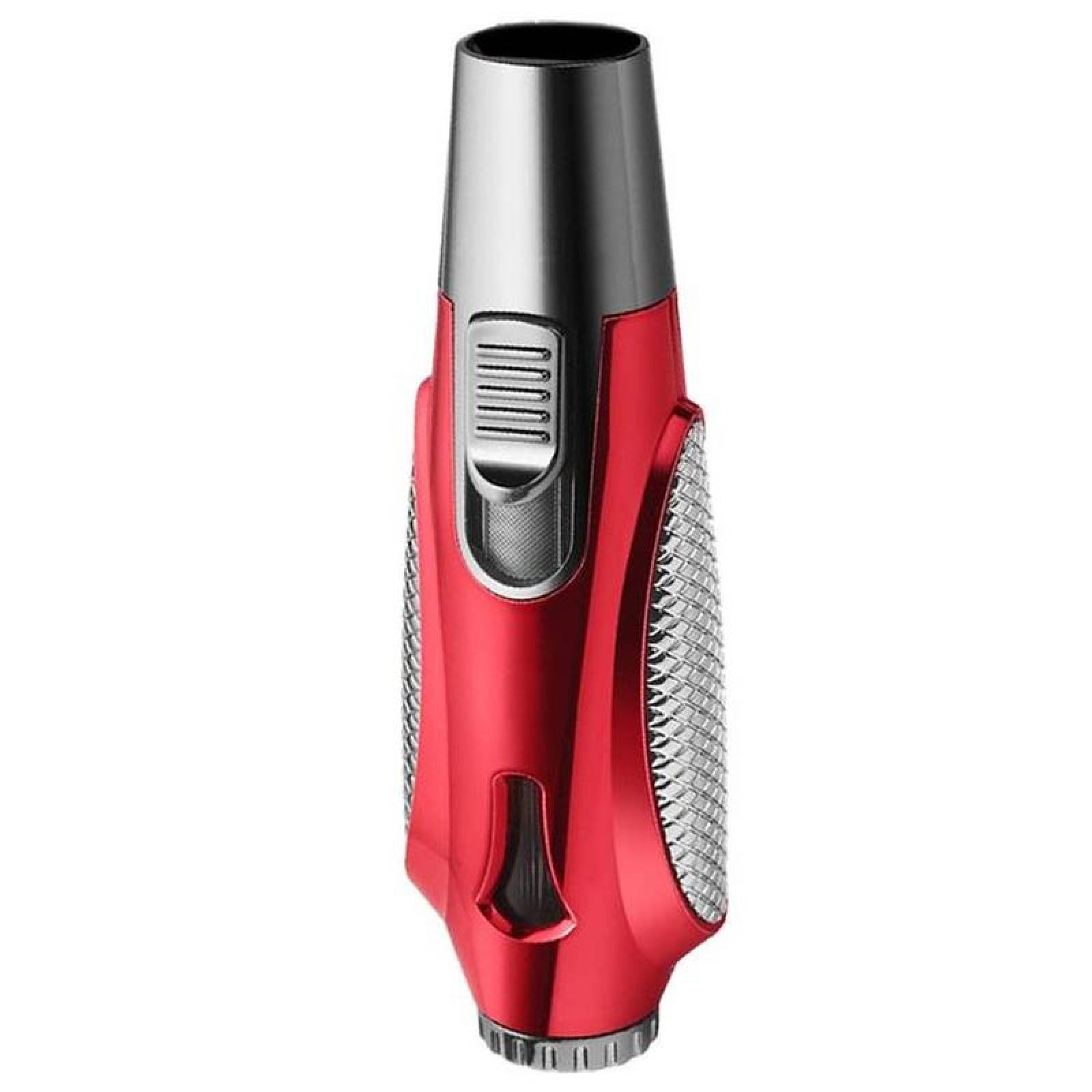 Encendedor con 2 Mechas MXLUR-001-3 1 Pza Rojo Recargable Metal Gas Butano, TorchPlusRed