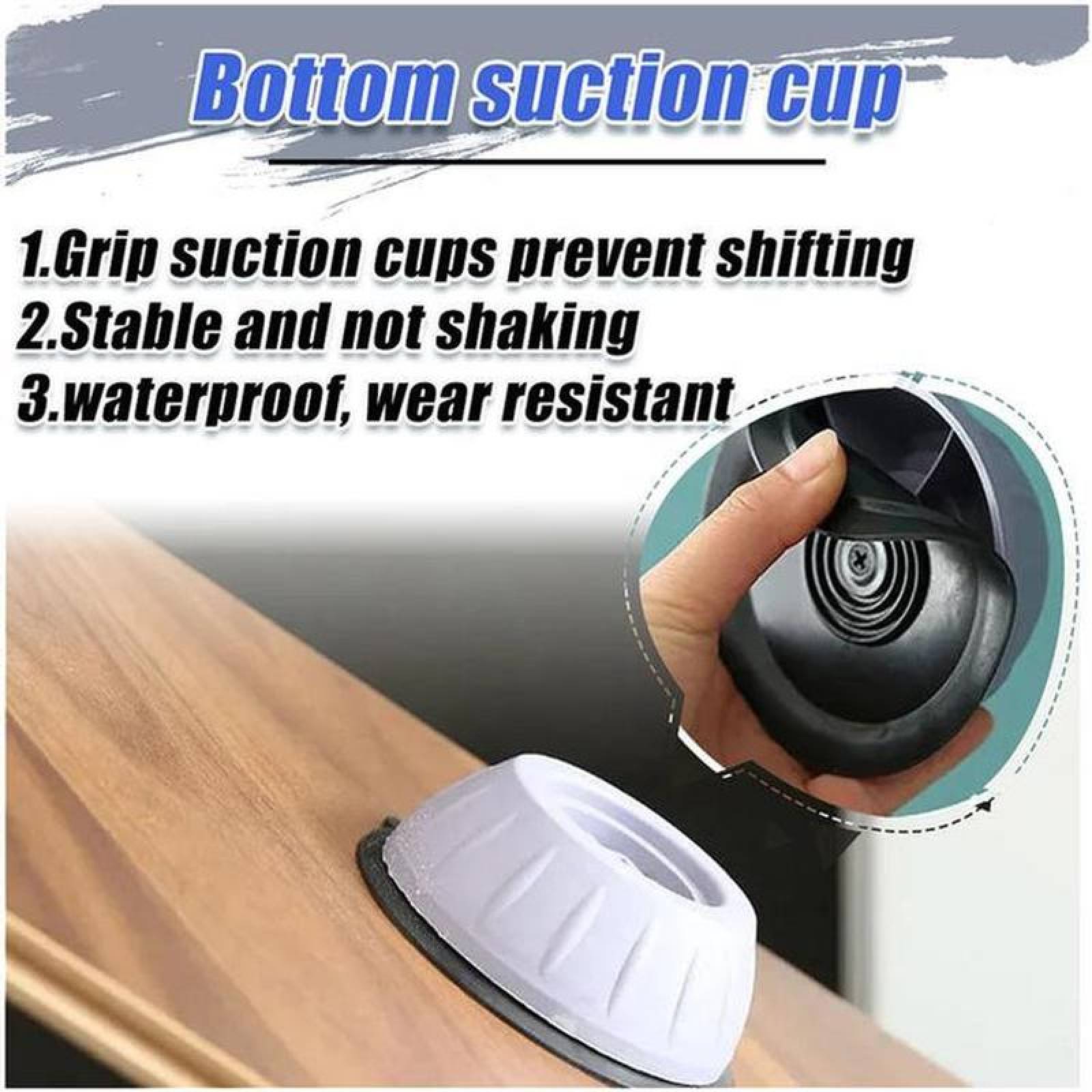 Soporte Antivibración Comedores MXHHH-002-4 2 pzas Carga de 20Kg Tornillo Plástico ABS Gris, HelPlus