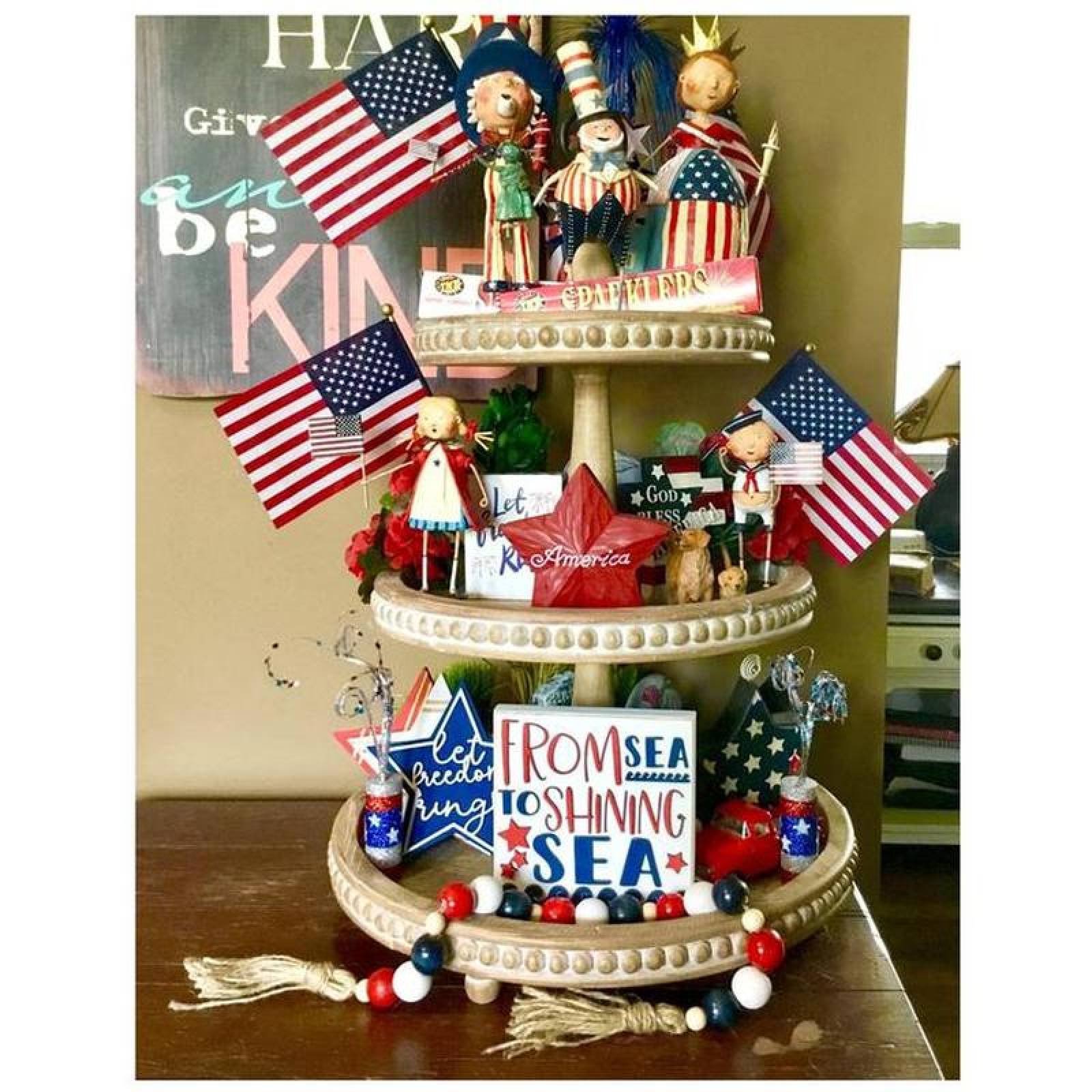 Mini Banderines Paises MXUSG-010-3 200Pzas USA 14x21cm Tela Poliéster Asta Plástico, USminiFlag