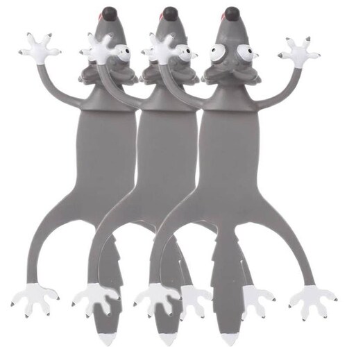Lobo Separadores en 3D MXCMW-003-5 3Pzas Lobo Longitud 10cm PVC Gris, CartoonMarkWolf