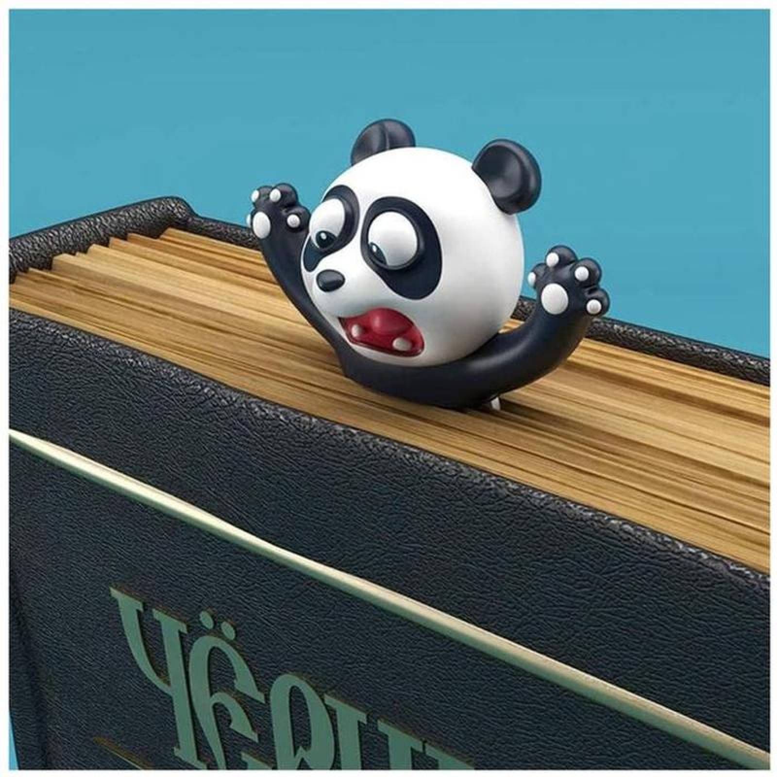 3D Separadores de Libros MXCND-001-4 1Pza Panda Longitud 7,3cm PVC BlancoNegro, CartoonMarkPanda