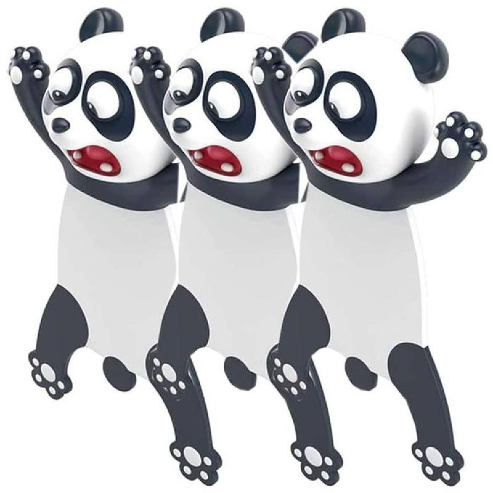 Portapáginas Escolares MXCND-003-2 3Pzas Panda Longitud 7,3cm PVC BlancoNegro, CartoonMarkPanda