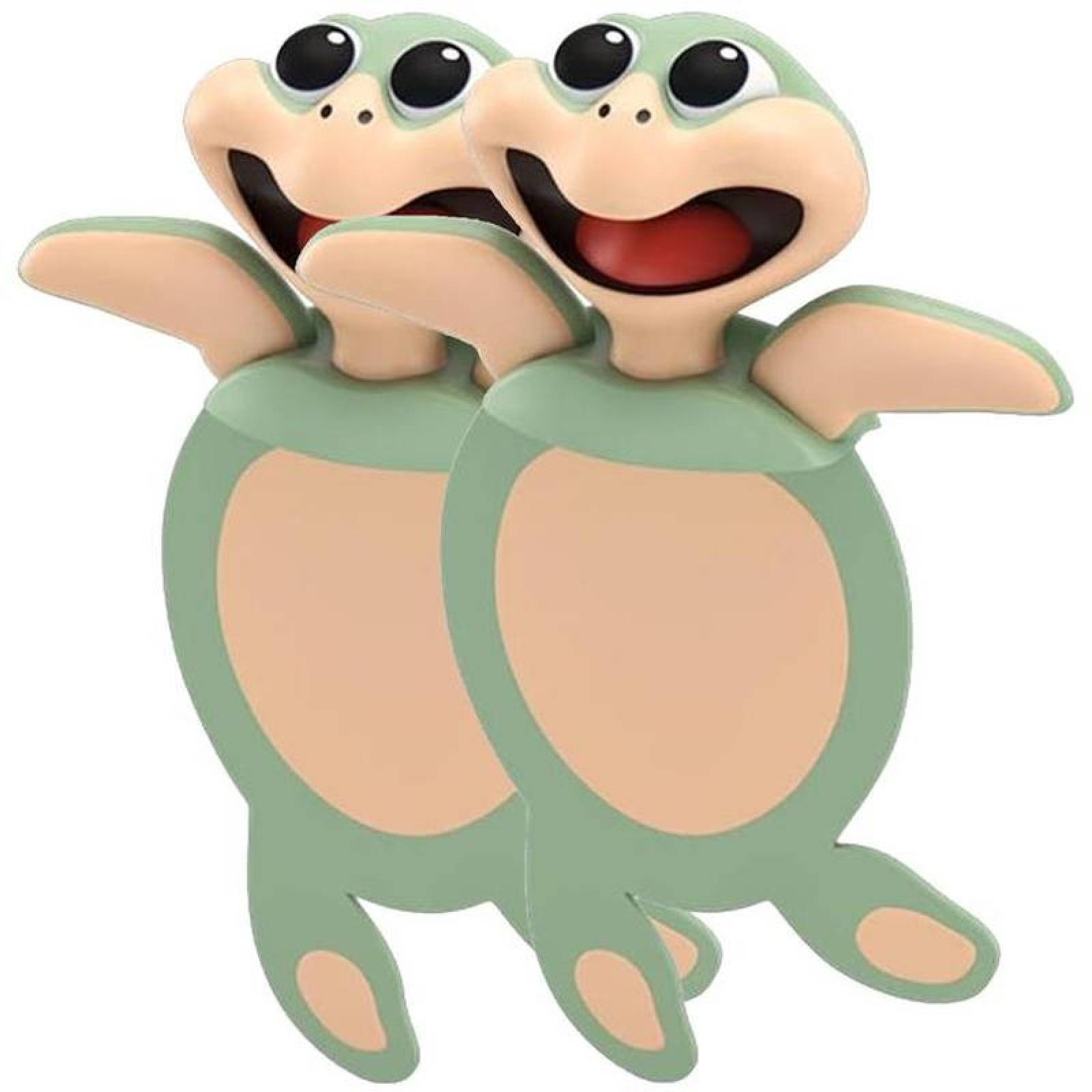 Separadores Bonitos y Divertidos MXISO-002-1 2Pzas Tortuga Longitud 9,2cm PVC Verde, CartoonMarkTortoise