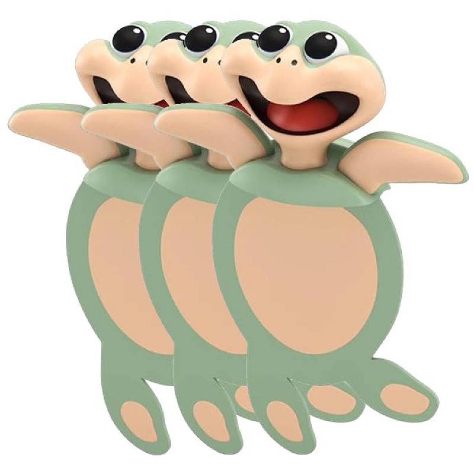 Marcadores de Libros en 3D MXISO-003-9 3Pzas Tortuga Longitud 9,2cm PVC Verde, CartoonMarkTortoise