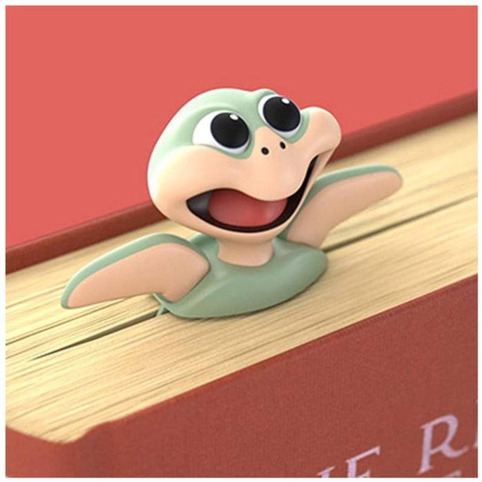 Marcadores de Libros en 3D MXISO-003-9 3Pzas Tortuga Longitud 9,2cm PVC Verde, CartoonMarkTortoise