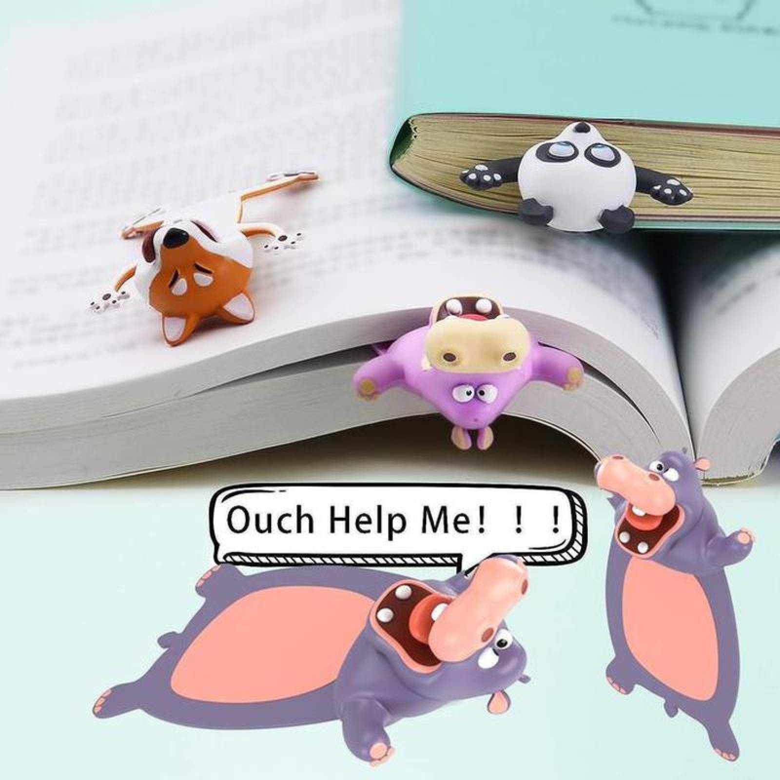 Separadores Bonitos y Divertidos MXKHI-003-3 3Pzas Hipopótamo Longitud 10cm PVC Lila, CartoonMarkHippo