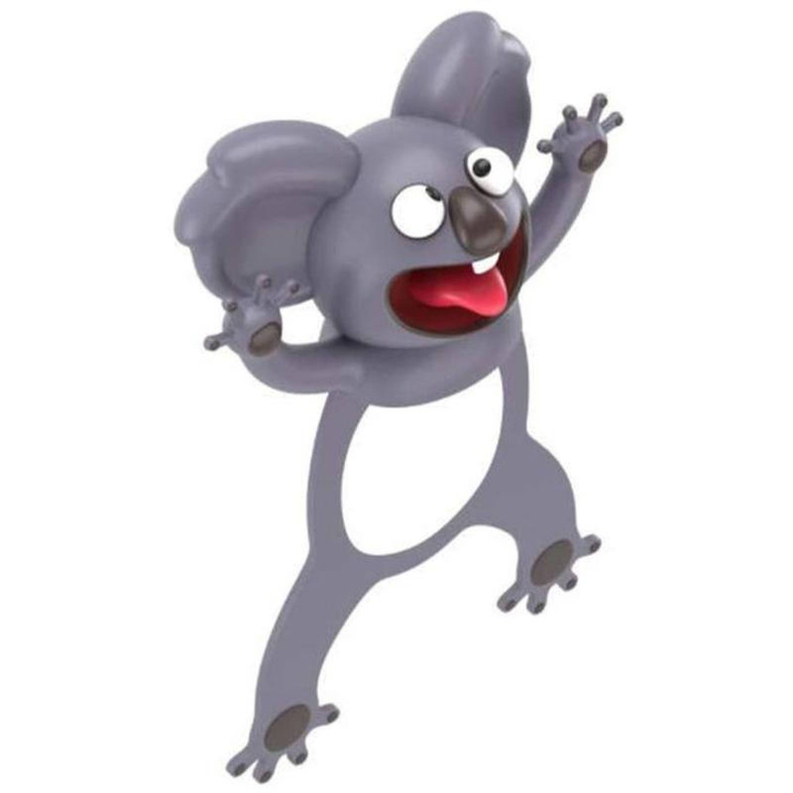 Marcapáginas Bonitos MXKOA-003-6 3Pzas Koala Longitud 7,8cm PVC Gris, CartoonMarkKoala