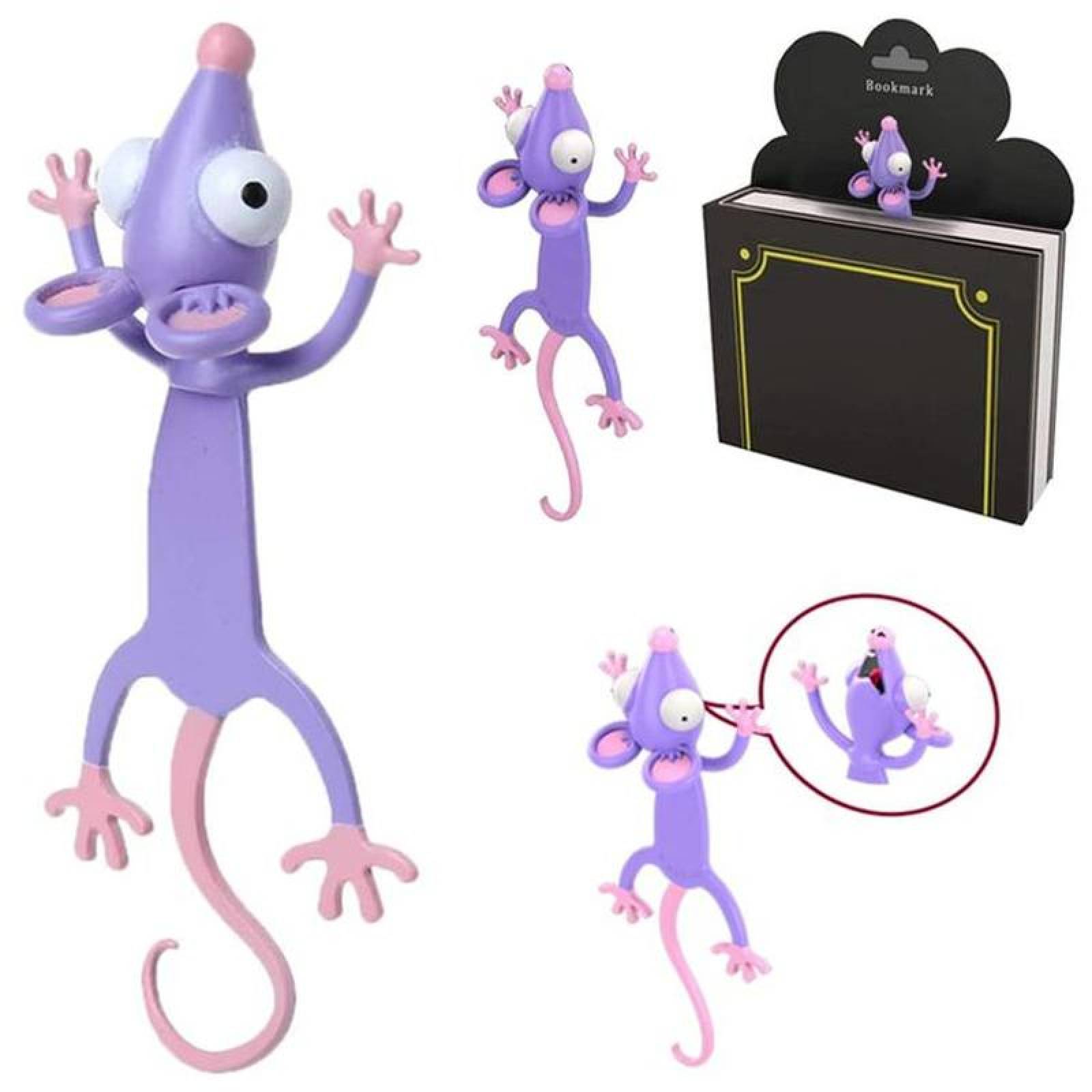 Ratón Cartoon Portapágina MXMKC-002-7 2Pzas Ratón Longitud 8cm PVC Lila, CartoonMarkMouse