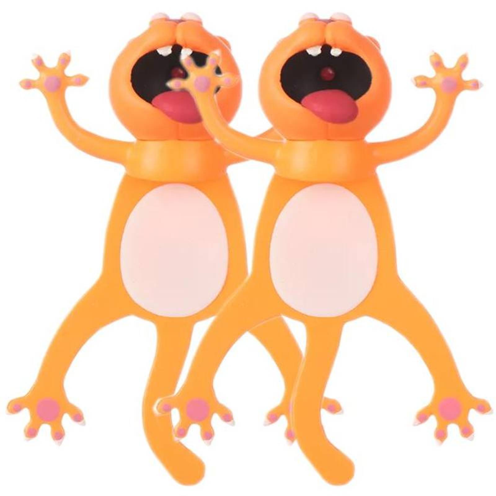 Separador de Libros MXOAK-002-7 2Pzas Gato Longitud 10cm PVC Naranja, CartoonMarkCat