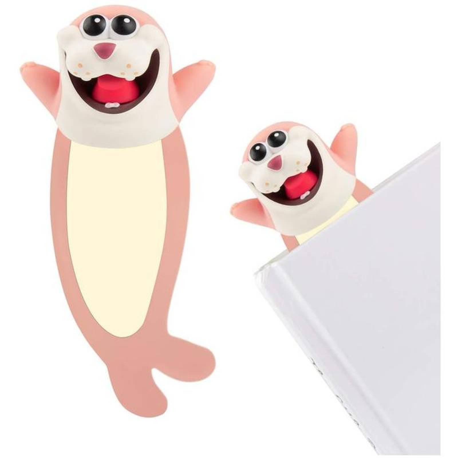 Marcadores de Animales MXOSL-003-2 3Pzas Lobo Marino Longitud 10cm PVC Rosa, CartoonMarkSeaLion