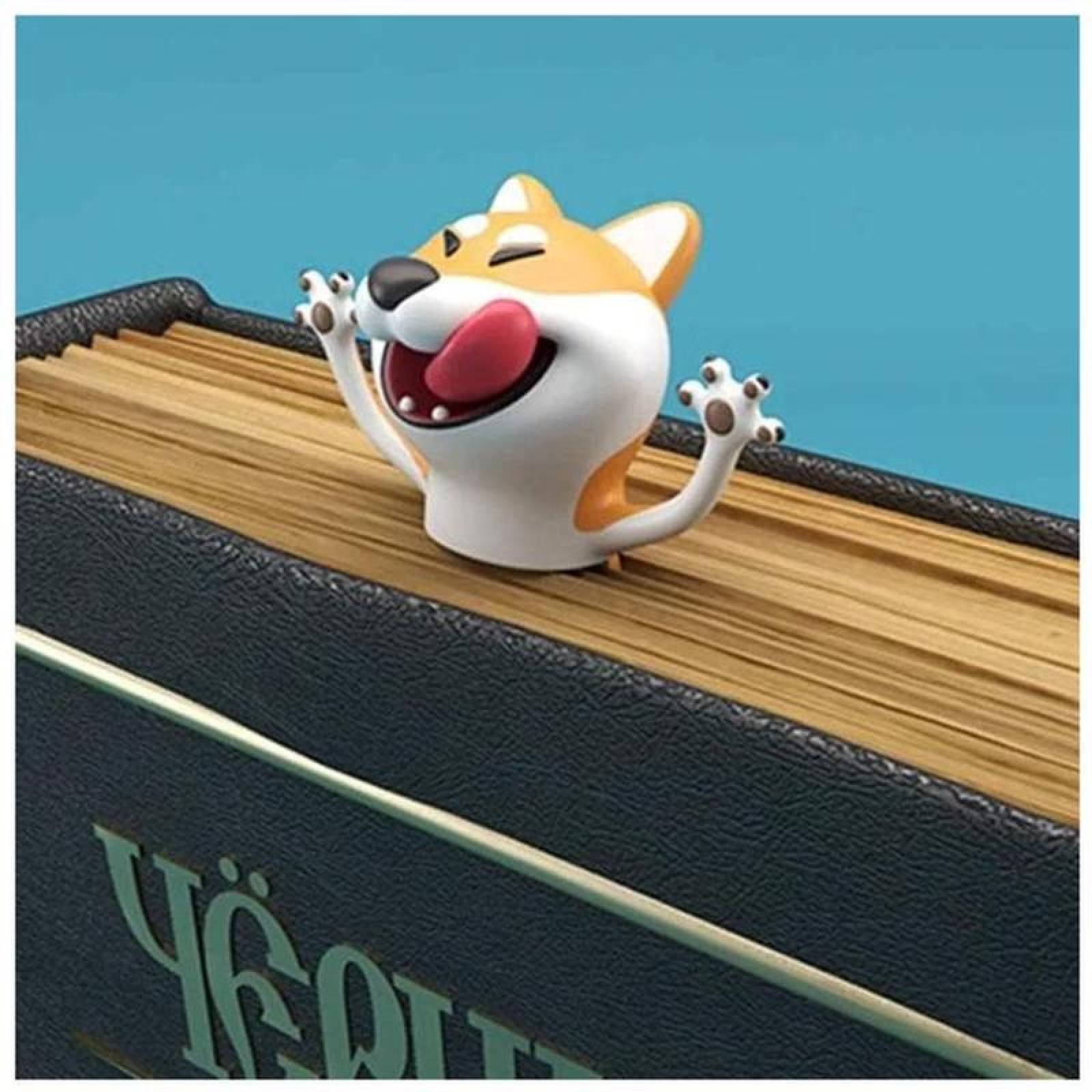 Marcadores de Libros en 3D MXSHI-003-3 3Pzas Shiba Inu Longitud 7,3cm PVC NaranjaBlanco, CartoonMarkshiba