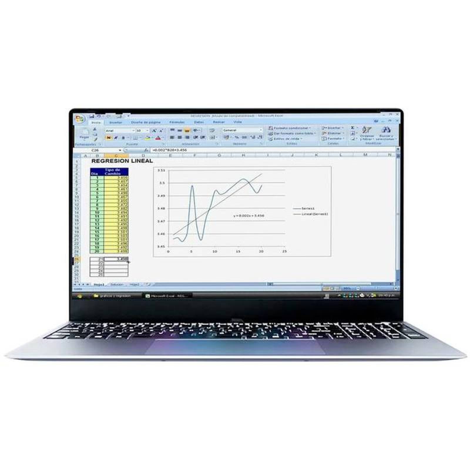 Laptop ultra ligera MXSGO-007-2 Intel i5 16GB RAM 256GB SSD 15,6" Pantalla 3,4GHz Windows 10 4400mAh 4 a 6 Hrs, SilverGood