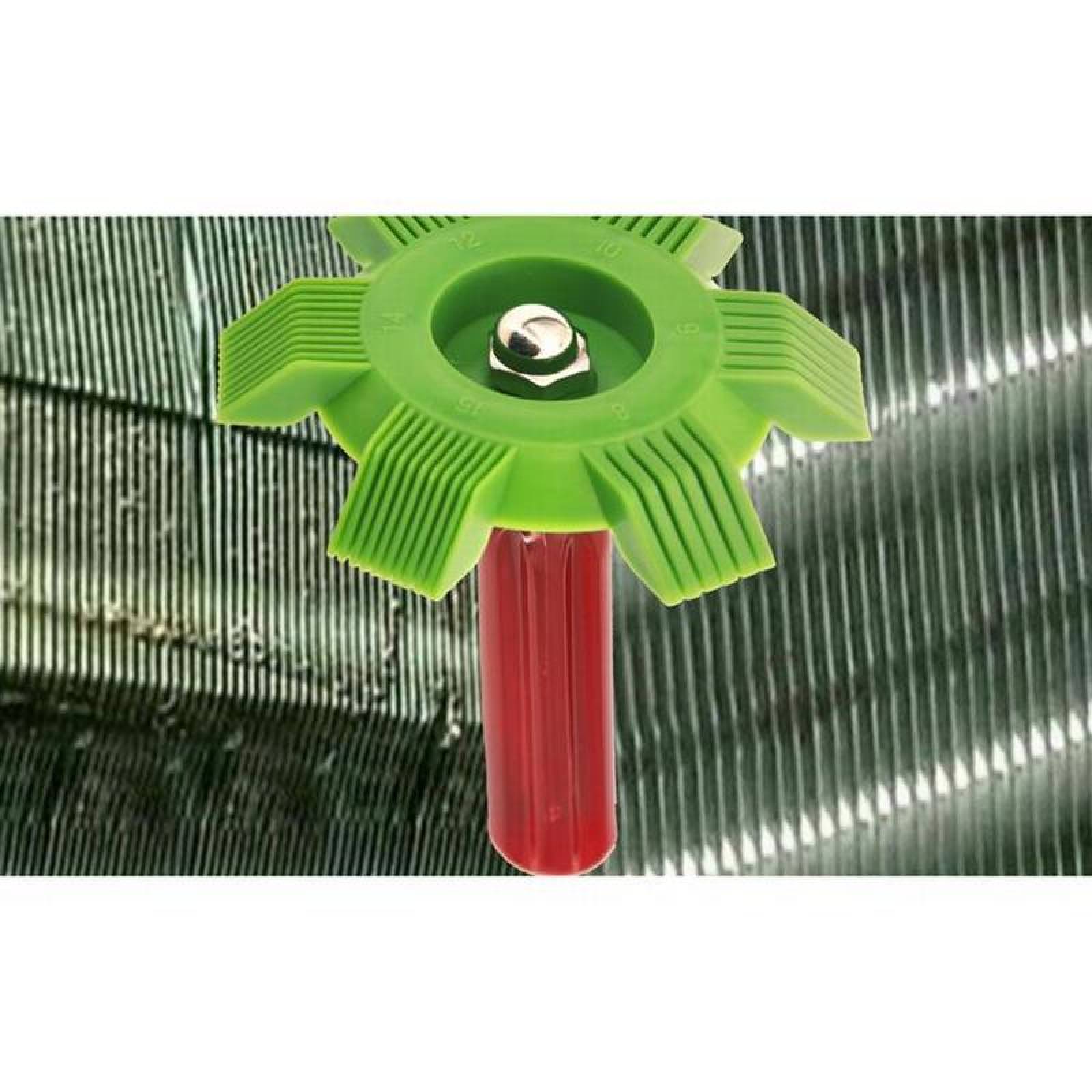 Limpia Aletas MXFIA-001-2 1 pza 81mm Diámetro 98mm 6 Peines Plástico Verde y Rojo FixAC