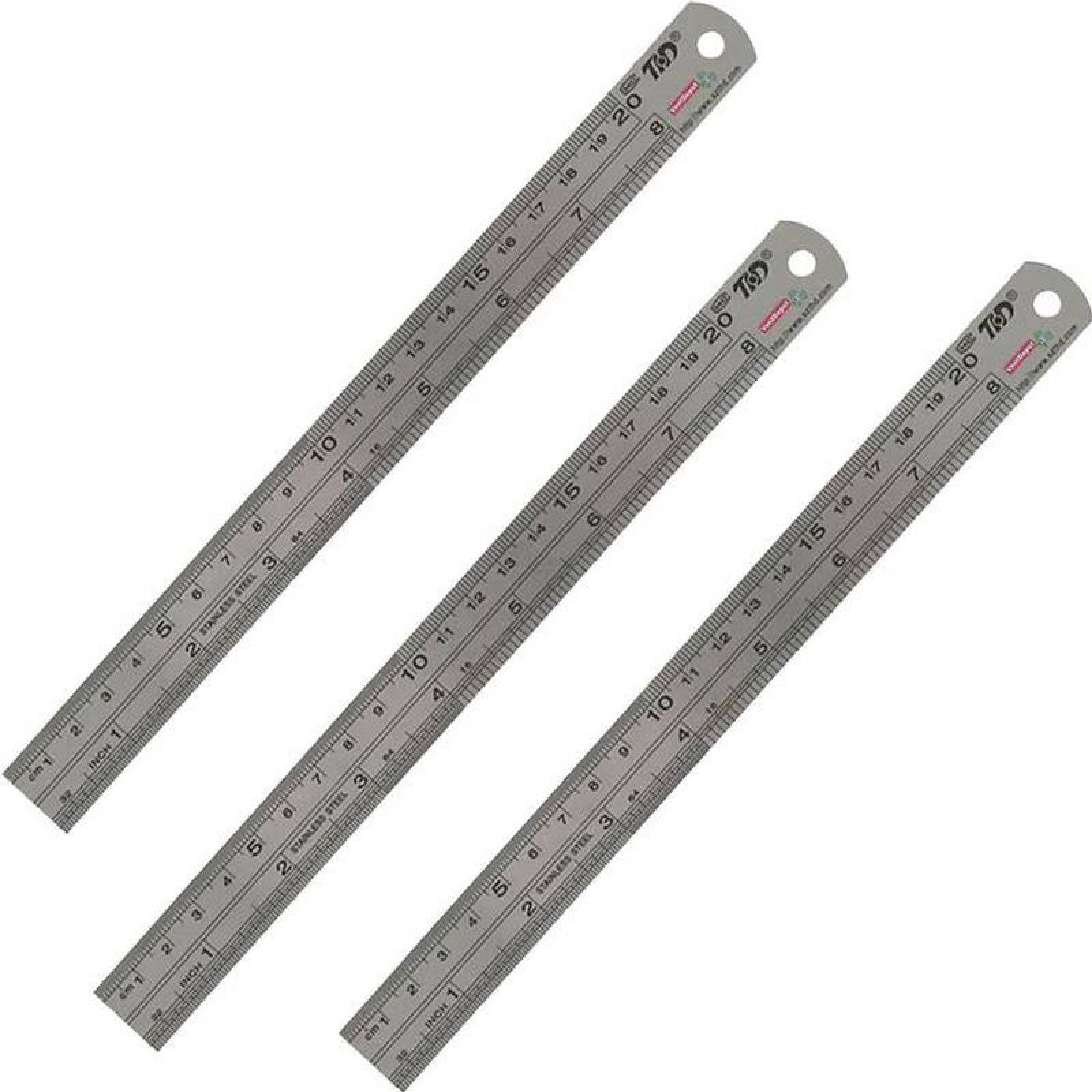 Regla para diseño MXULE-003-1 3 Pzs 20cm Acero Inoxidable Gris, RulexPro20