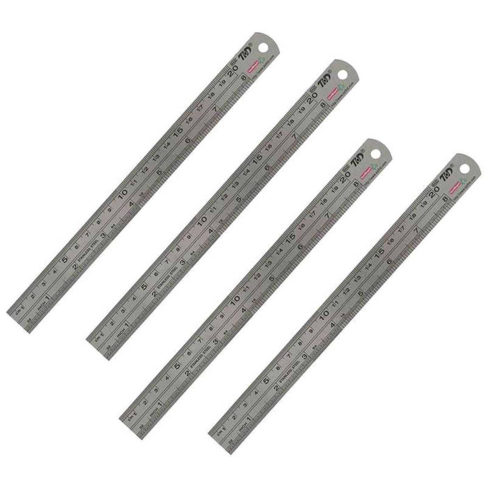 Reglas para dibujo MXULE-004-4 4 Pzs 20cm Acero Inoxidable Gris, RulexPro20