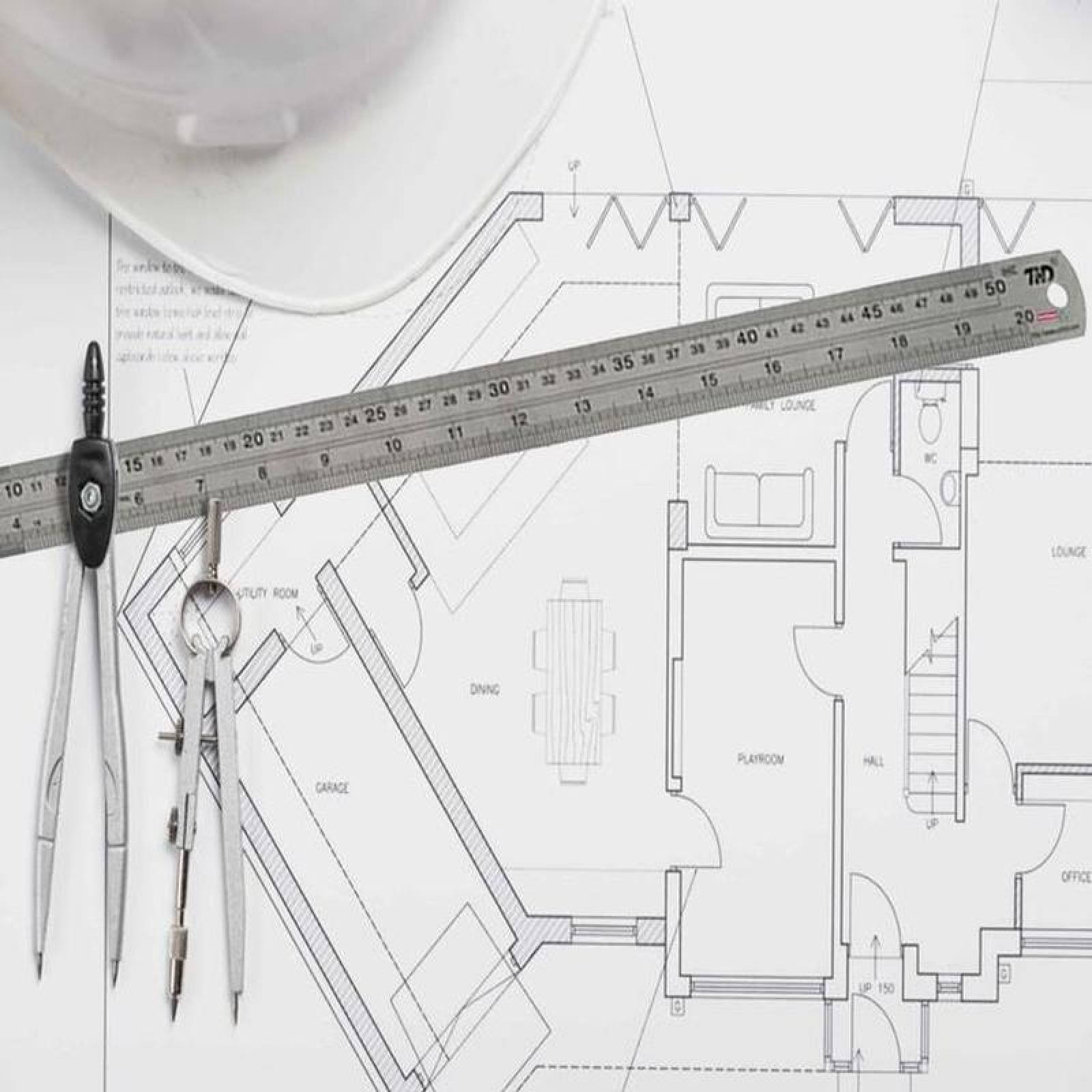 Reglas para dibujo MXULO-004-3 4 Pzs 50cm Acero Inoxidable Gris, RulexPro50