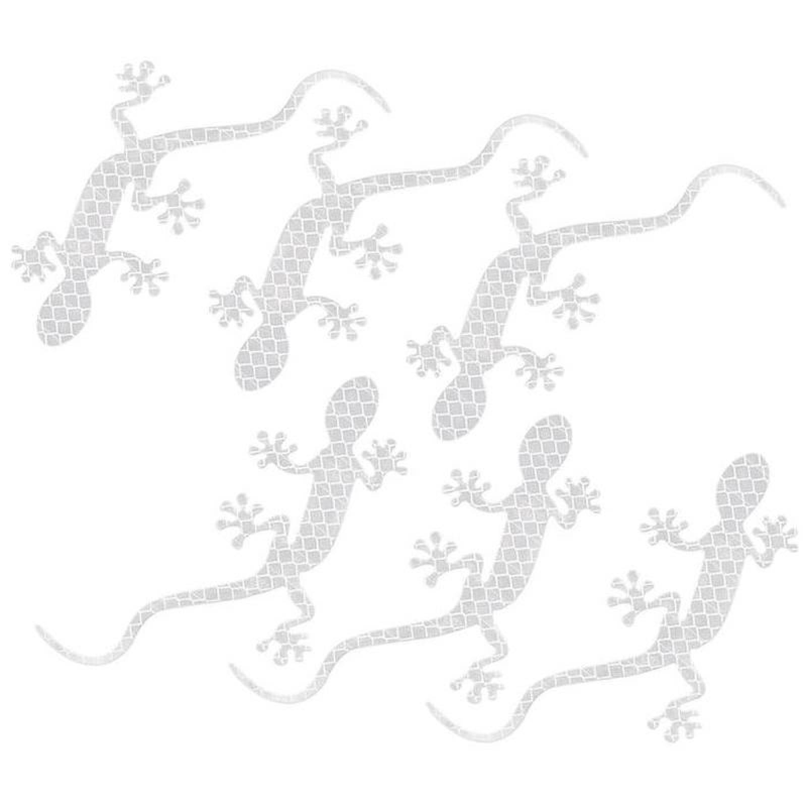 Calcomanías adhesivas para coche MXLEY-009-2 6 Pzas Blanco Gecko Reflectantes Adhesivo resistente, Camaleony