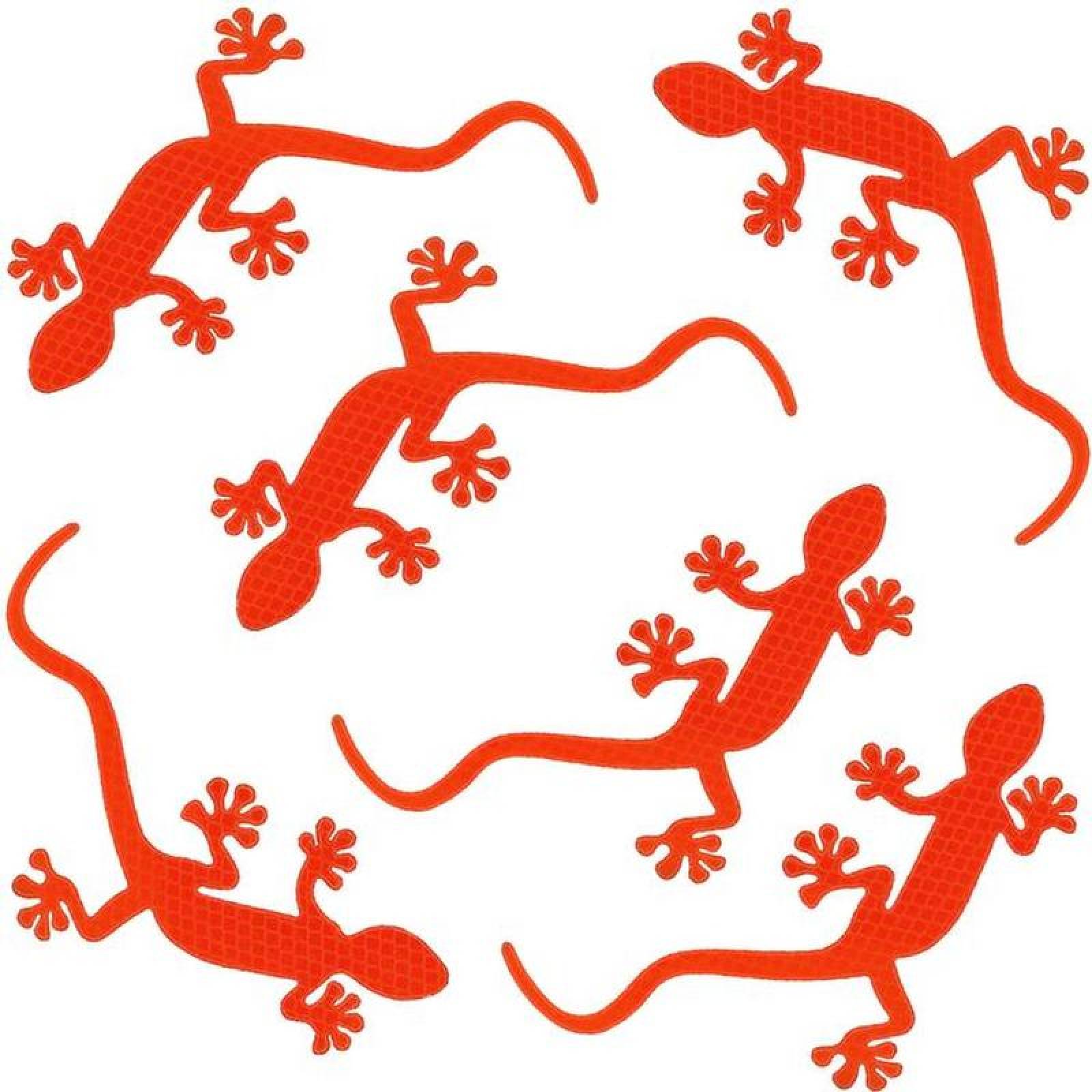 Estampas para vehículos MXLEY-012-1 6 Pzas Rojo Gecko Reflectantes Adhesivo resistente, Camaleony