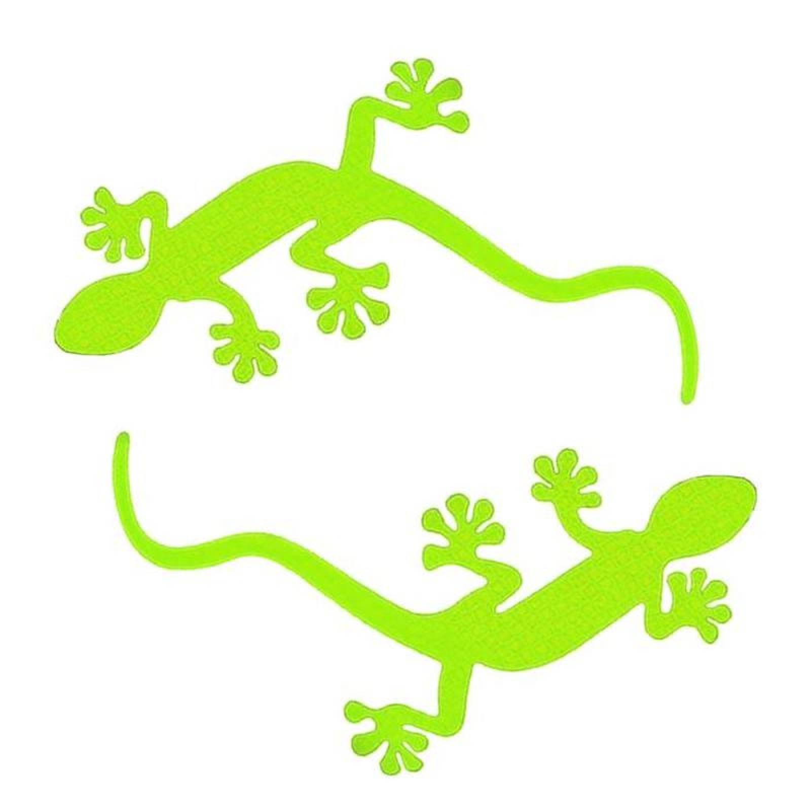 Estampa decorativa MXLEY-013-1 2 Pzas Verde Gecko Reflectantes Adhesivo resistente, Camaleony