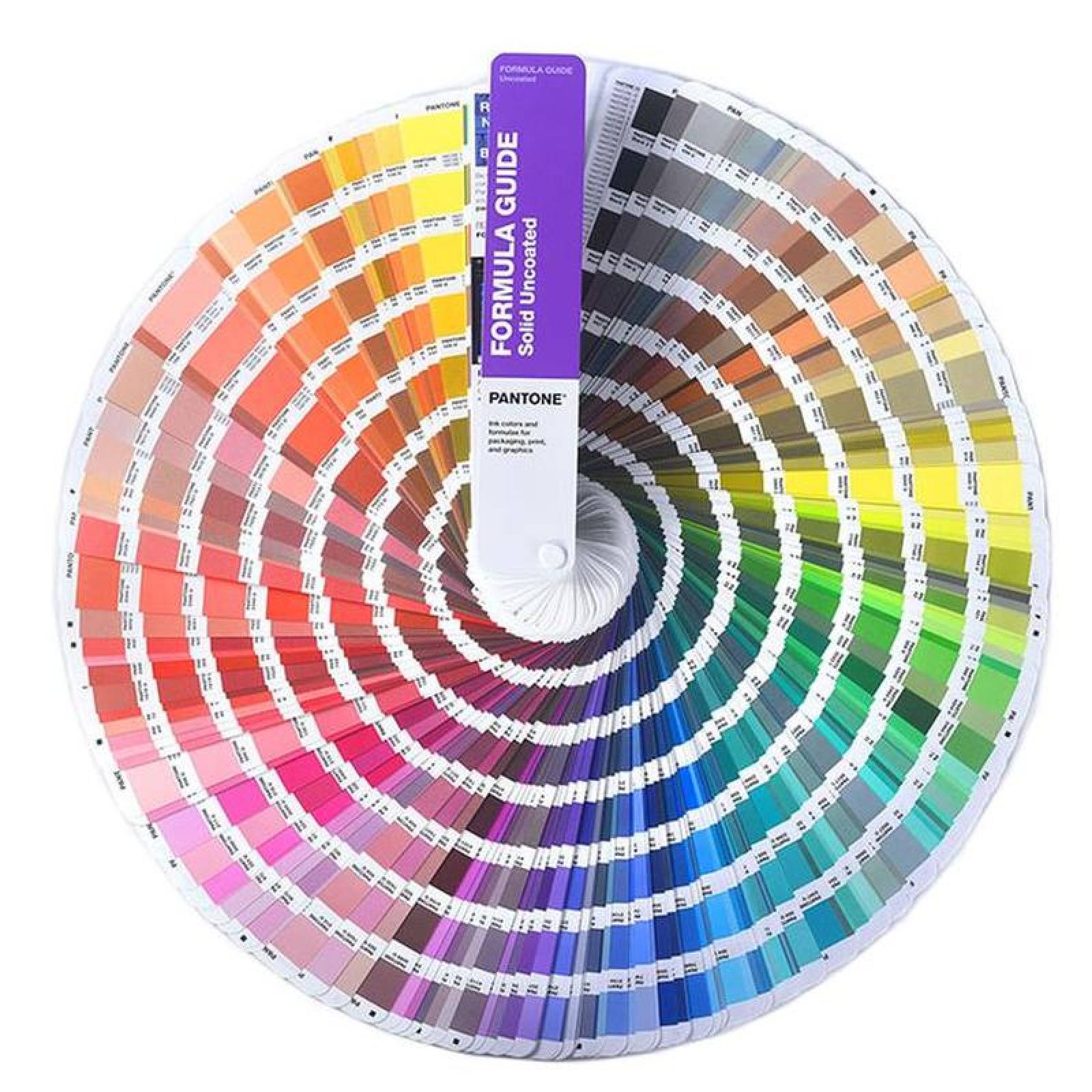 Paleta de Colores abanico MXLUS-001-15 1 Pza 1261 Colores 9 Familia de Colores Diseño Abanico Formato Papel Con Código CMYK RGB, Pantone PlusSolid Uncoated