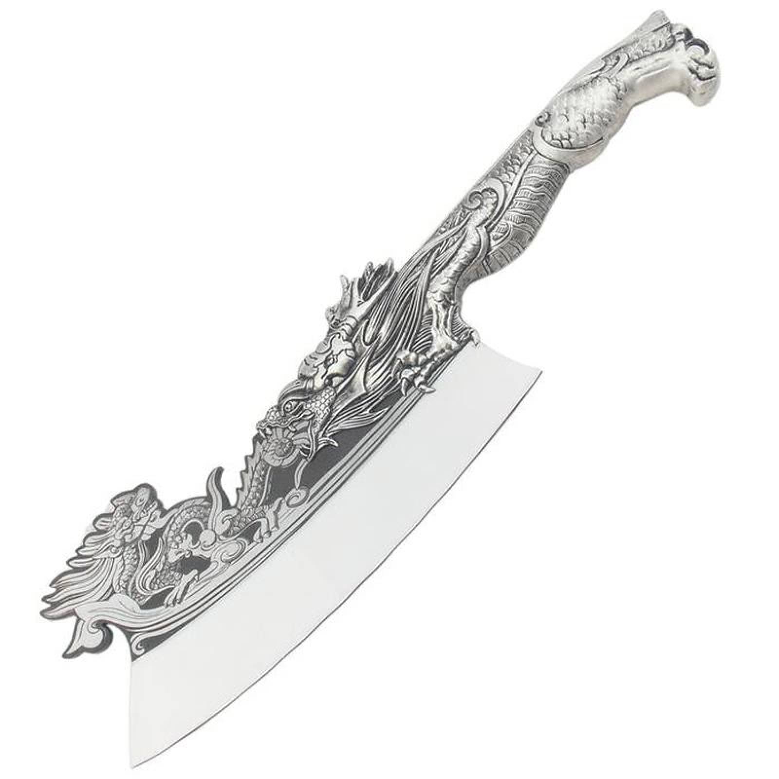 Cuchillo hoja afilada MXLDB-001-4 1 Pza 36,7cm Acero Inoxidable Grabado Dragon Cuchillo DragonBlade