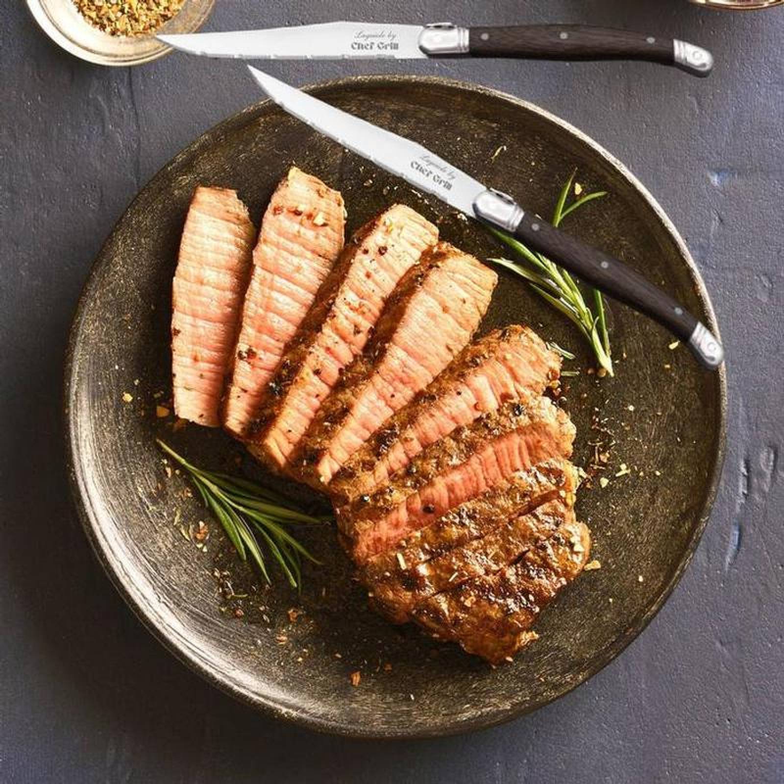 Cuchillos Uso Domestico MXODD-011-1 16pzas 23 cm Acero Inoxidable Cuchillo para carne LaguioleWoodDark