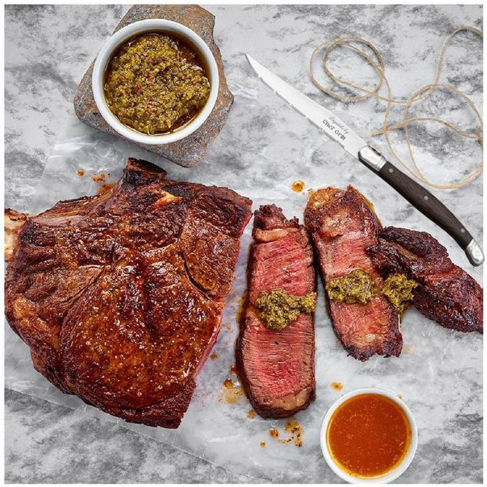 Cuchillos con Mango Ergonómico MXODD-012-2 18pzas 23 cm Acero Inoxidable Cuchillo para carne LaguioleWoodDark