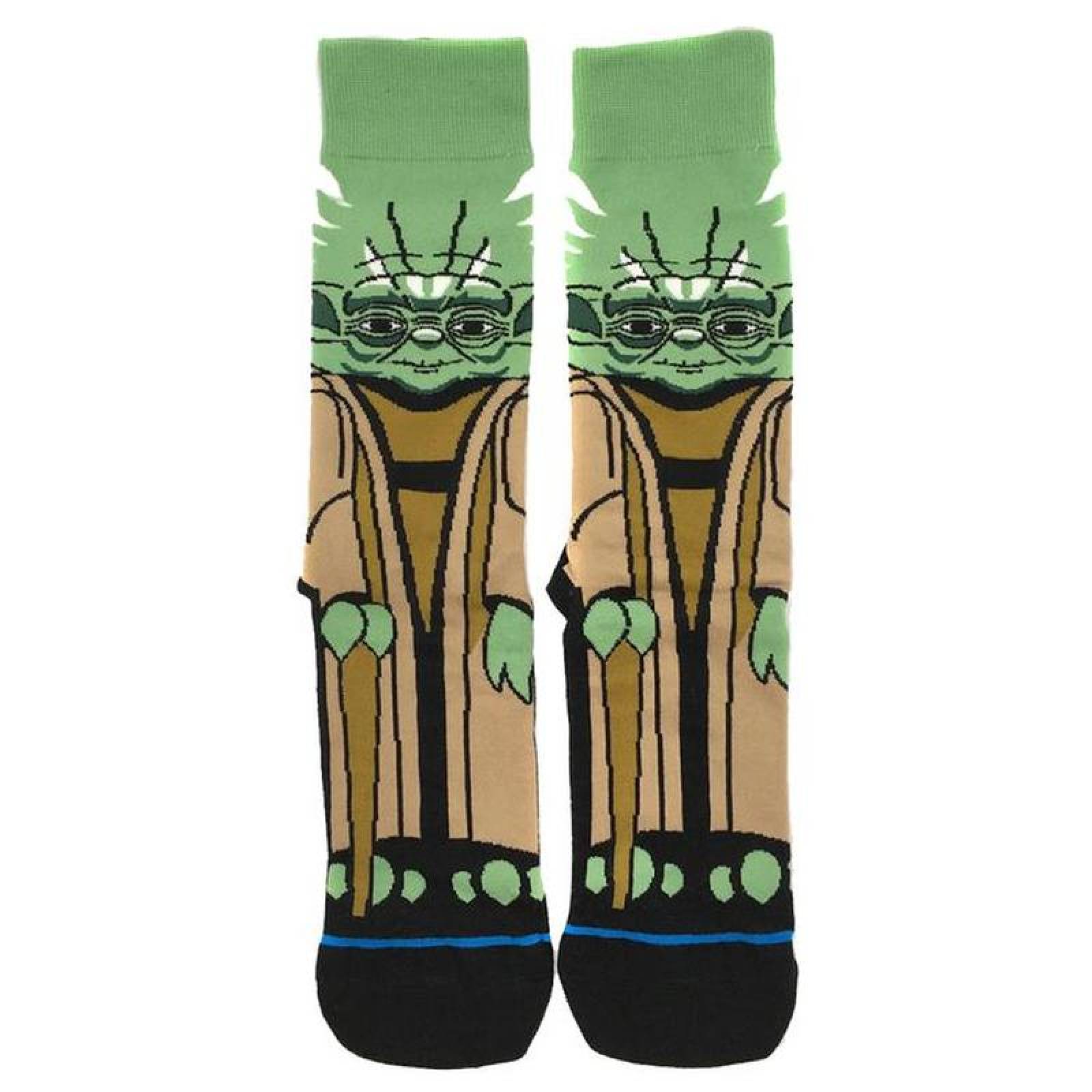 Calcetas de Personajes de Star Wars MXKSW-001-6 1 Par 6,5-10,5US Yoda Calcetines Tubo Medio Algodón, SockStarWar01