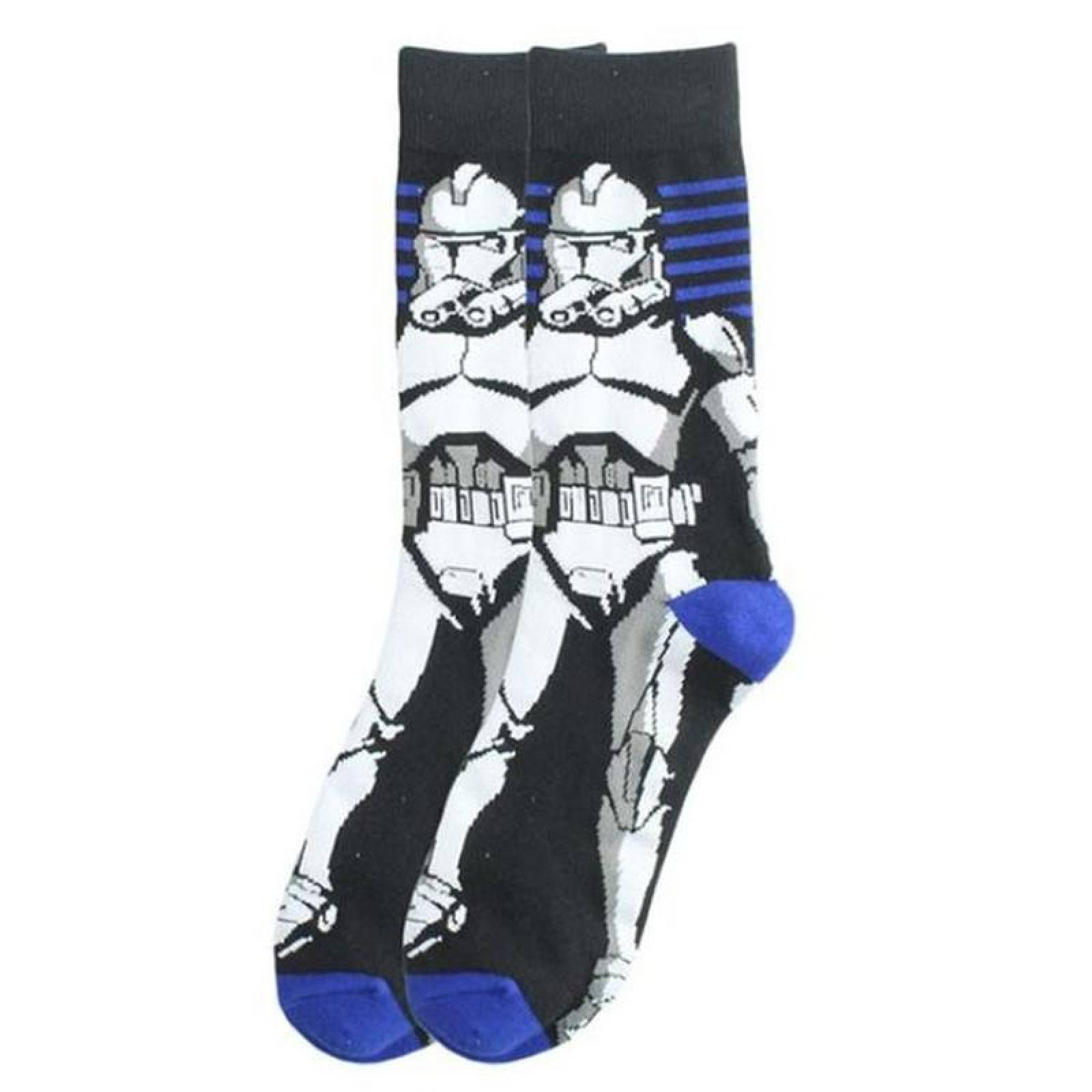 Calcetines de Personajes de Pelis MXKWA-004-4 4 Pares 6,5-10,5US Tropper Calcetines Tubo Medio Algodón, SockStarWar06