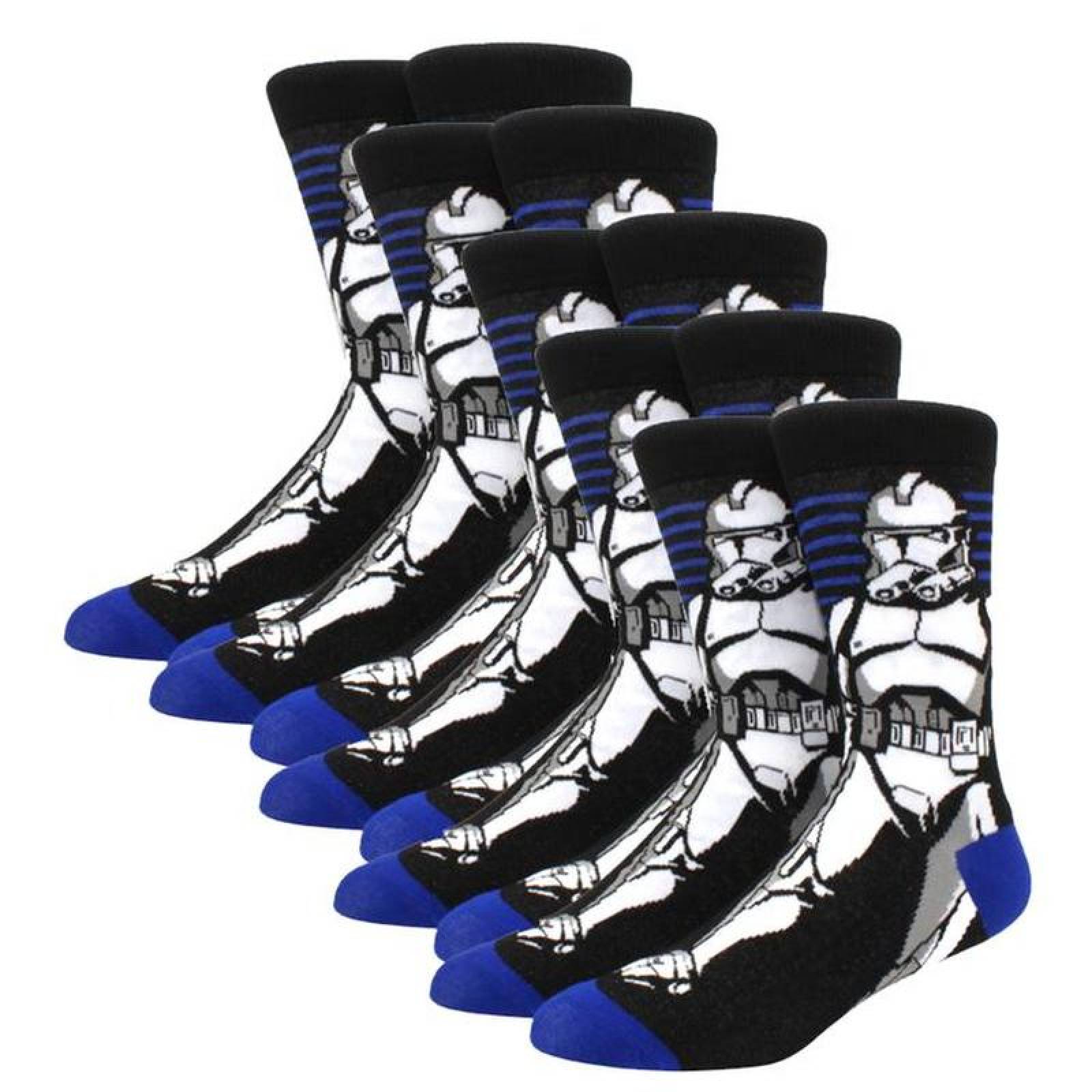 Calcetines Nuevos MXKWA-005-4 5 Pares 6,5-10,5US Tropper Calcetines Tubo Medio Algodón, SockStarWar06