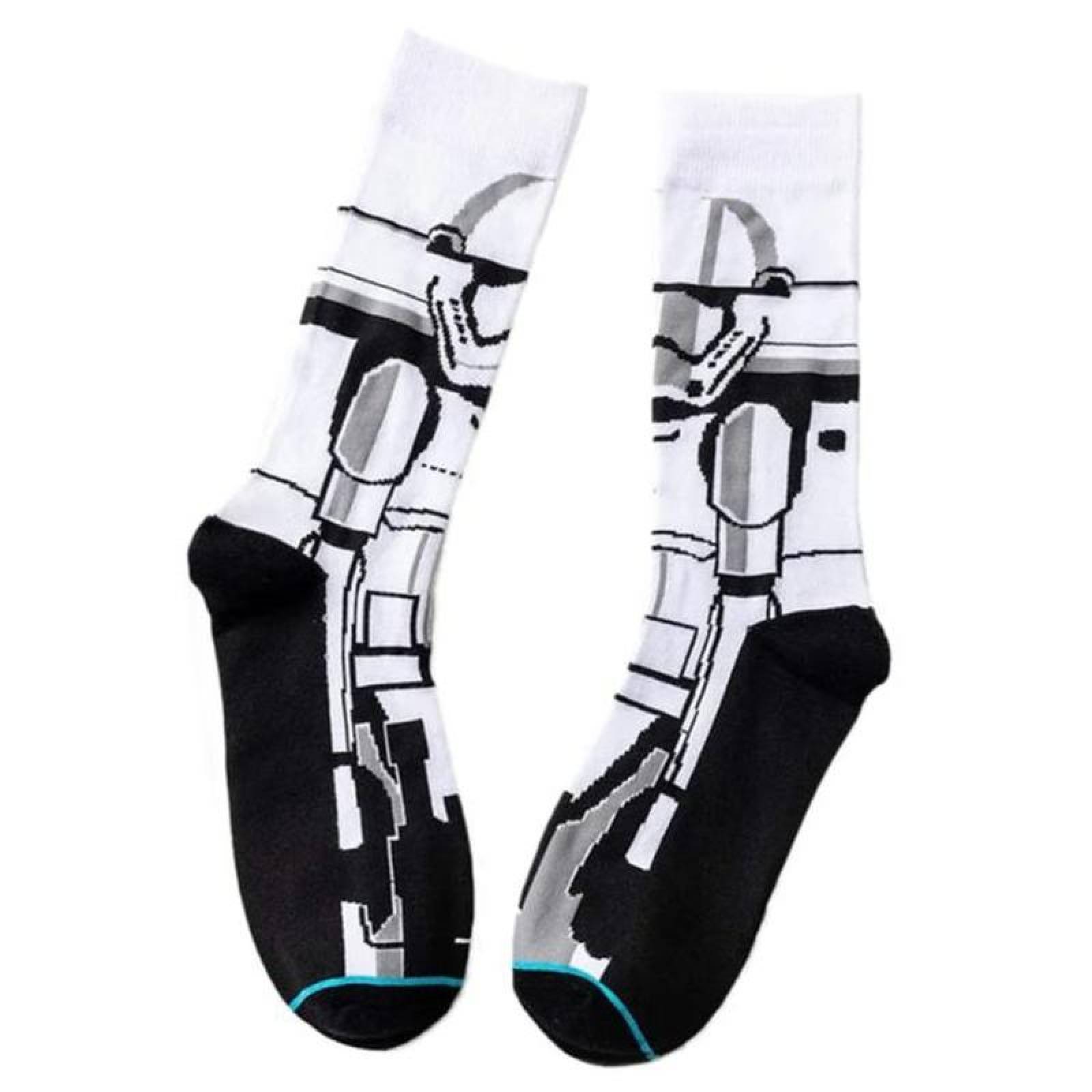 Calcetines de Personajes de Pelis MXOCW-001-1 1 Par 6,5-10,5US Tropper Calcetines Tubo Medio Algodón, SockStarWar05