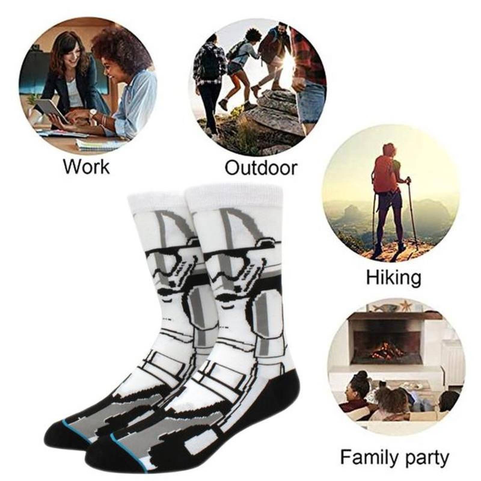 Calcetines de Personajes de Pelis MXOCW-001-1 1 Par 6,5-10,5US Tropper Calcetines Tubo Medio Algodón, SockStarWar05