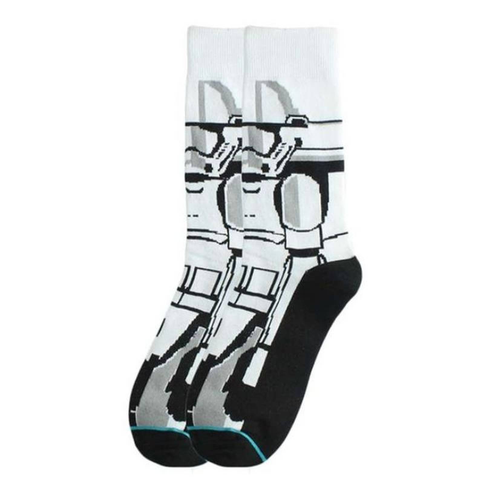 Medias de Personajes de Peliculas MXOCW-002-2 2 Pares 6,5-10,5US Tropper Calcetines Tubo Medio Algodón, SockStarWar05
