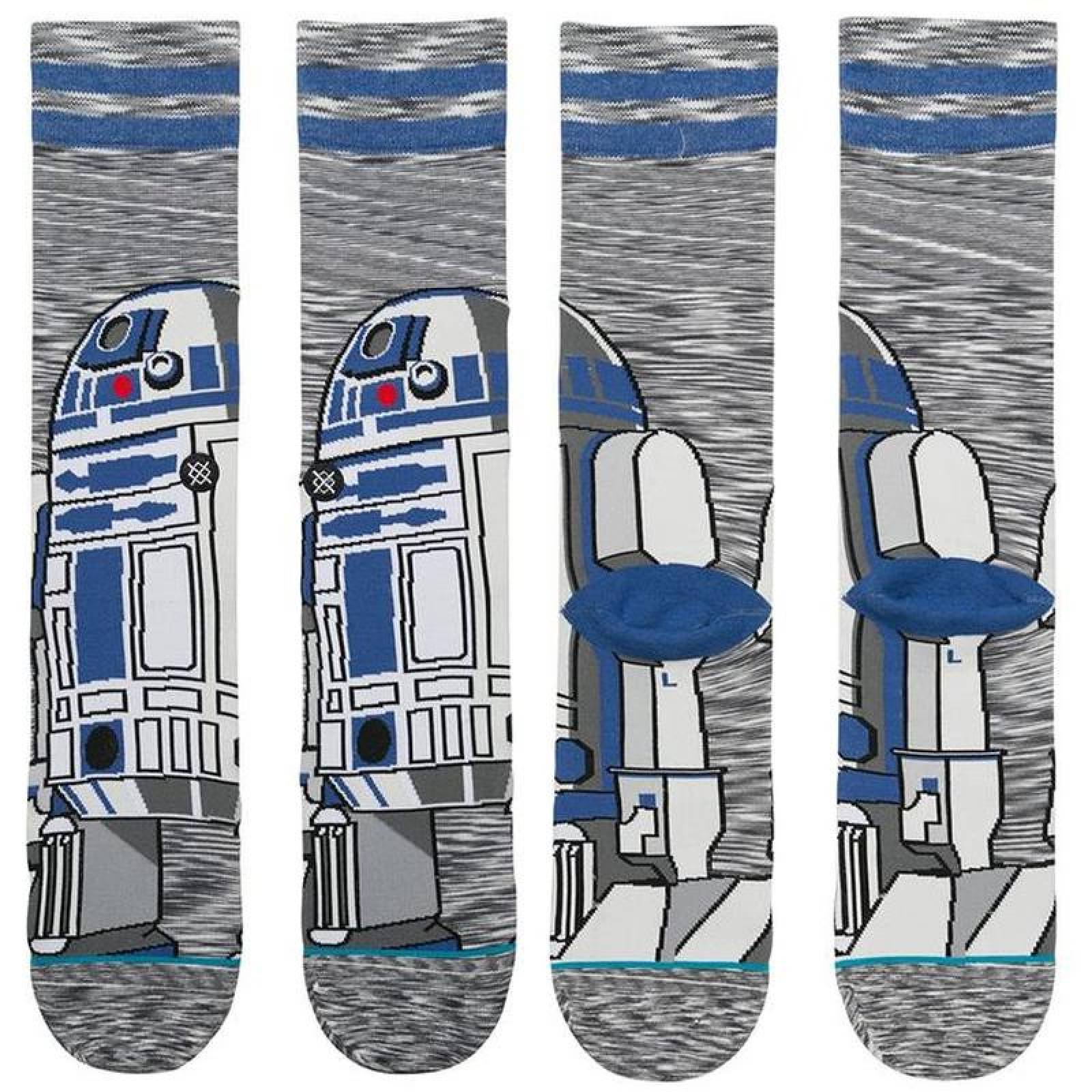 Medias de Personajes de Pelis MXOWK-001-3 1 Par 6,5-10,5US R2D2 Calcetines Tubo Medio Algodón, SockStarWar08
