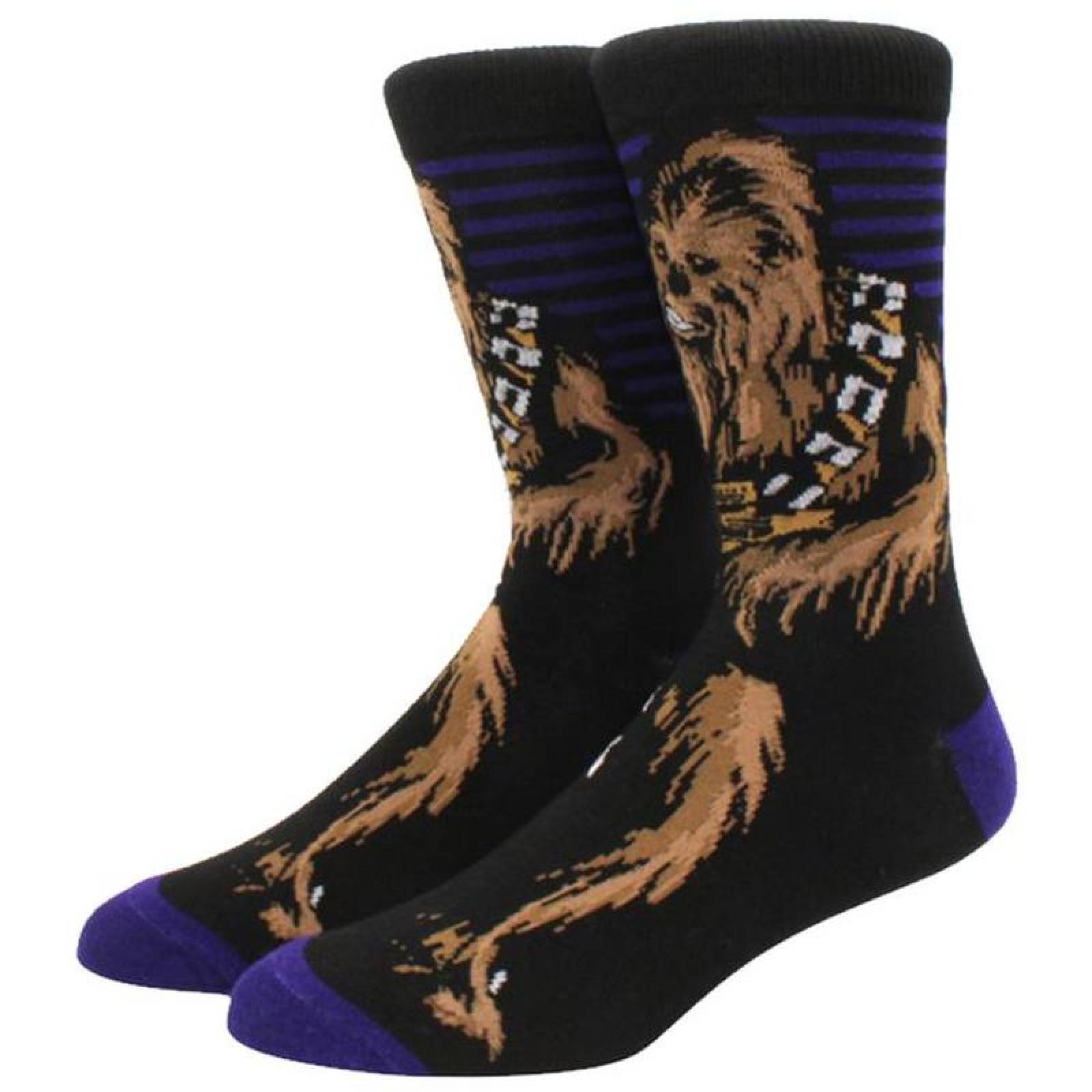 Medias de para Ropa Casual MXSKW-001-4 1 Par 6,5-10,5US Chewbacca Calcetines Tubo Medio Algodón, SockStarWar04