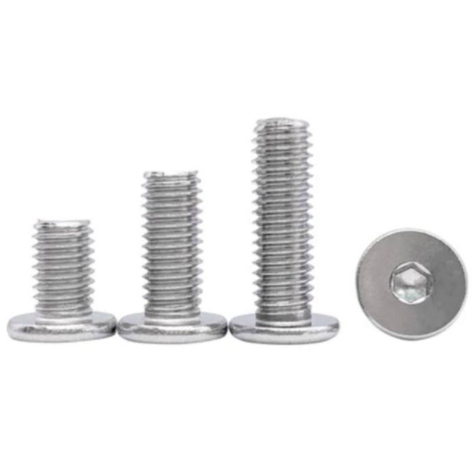 Set Tornillos de Diferentes Medidas MXCWD-353 40 pzas M622mm Paso de Rosca 1,0 Tornillo Cabeza Hexagonal Acero Inoxidable, ScrewHex